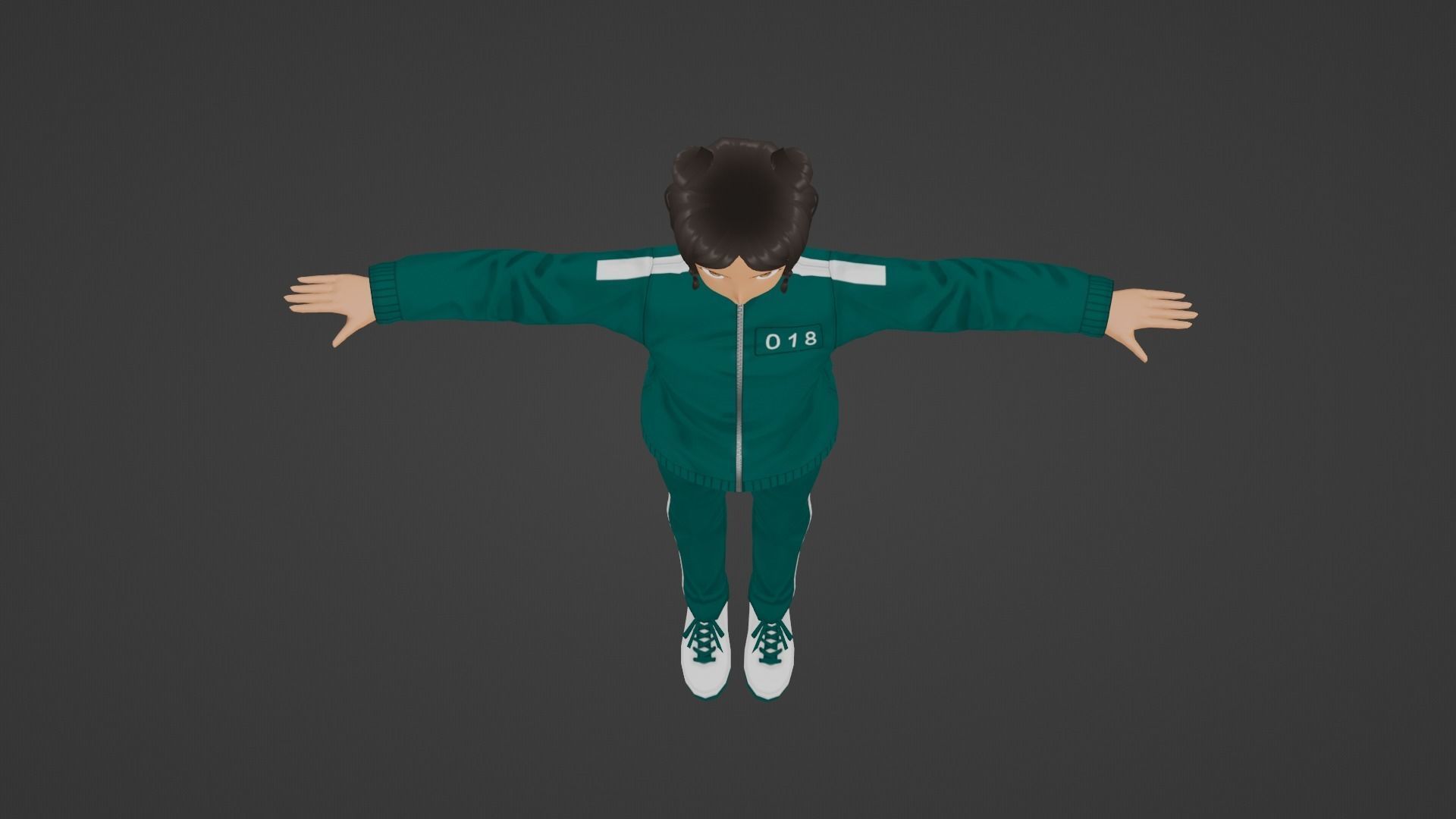 Squid Game - Player Low-poly 3D model_4