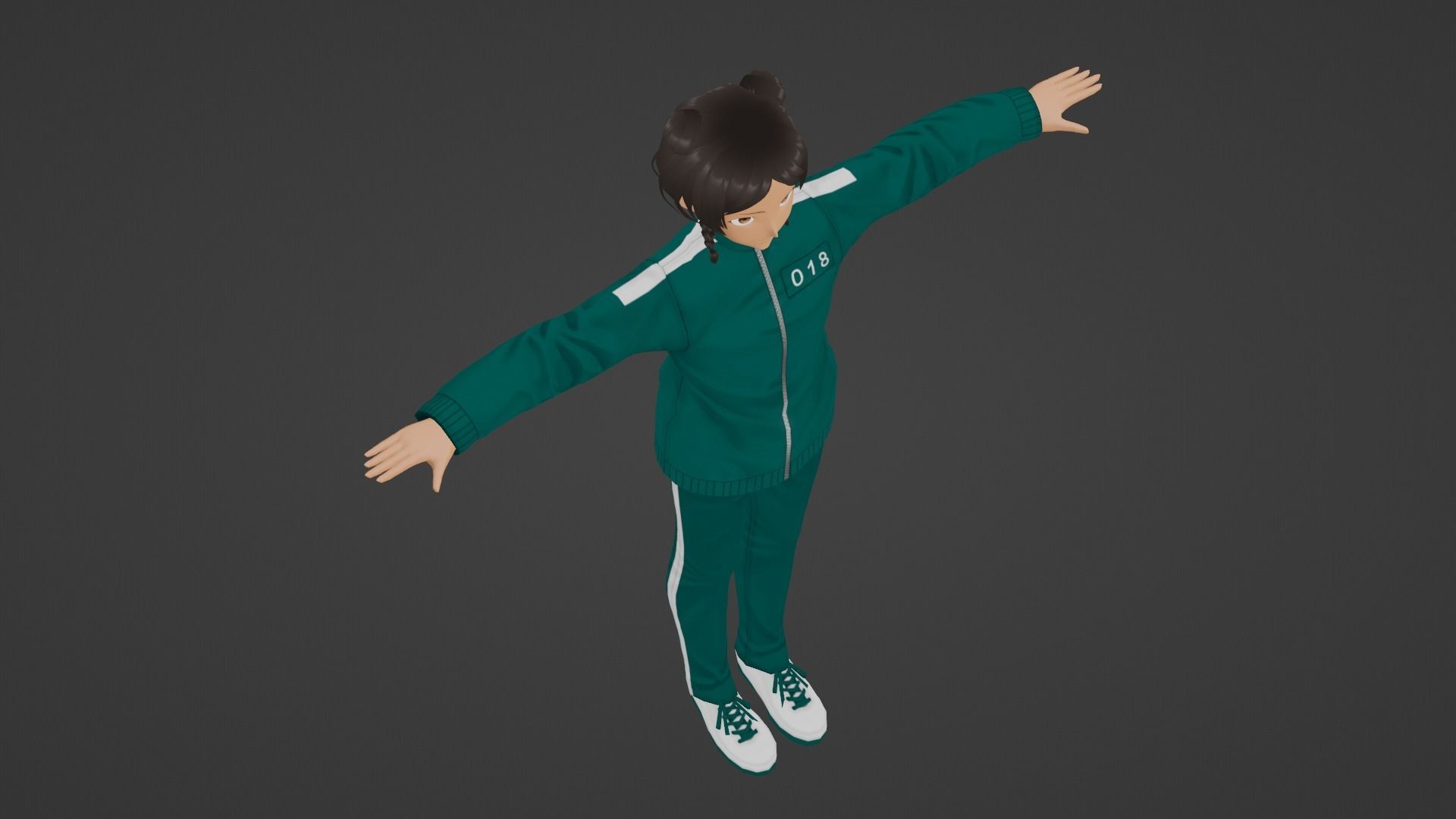 Squid Game - Player Low-poly 3D model_5