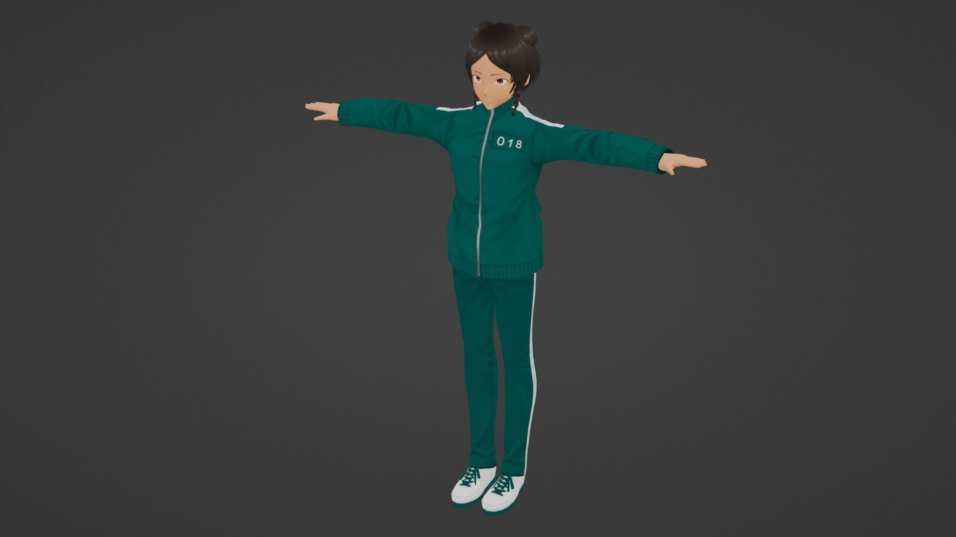 Squid Game - Player Low-poly 3D model_2