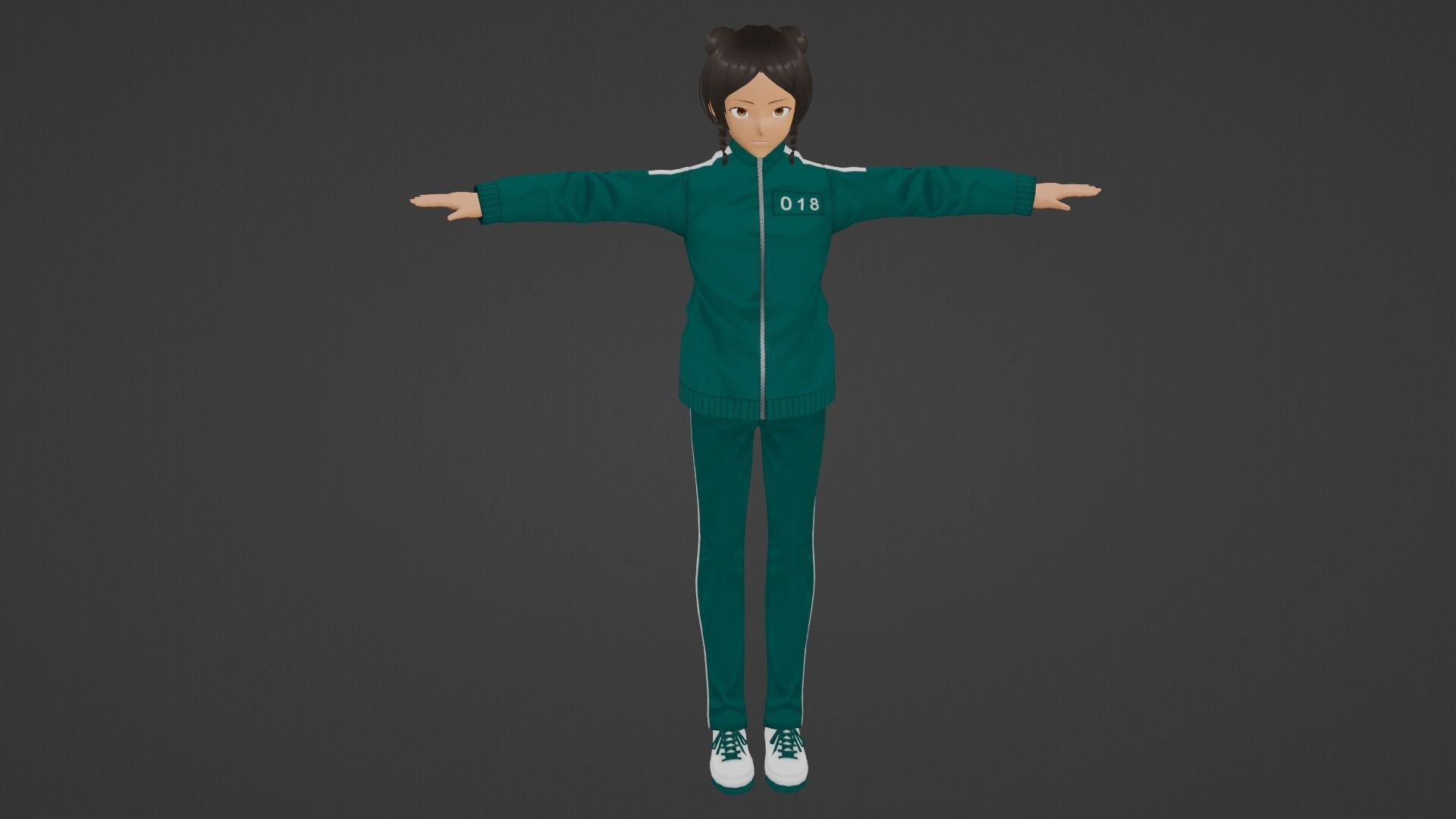 Squid Game - Player Low-poly 3D model_1