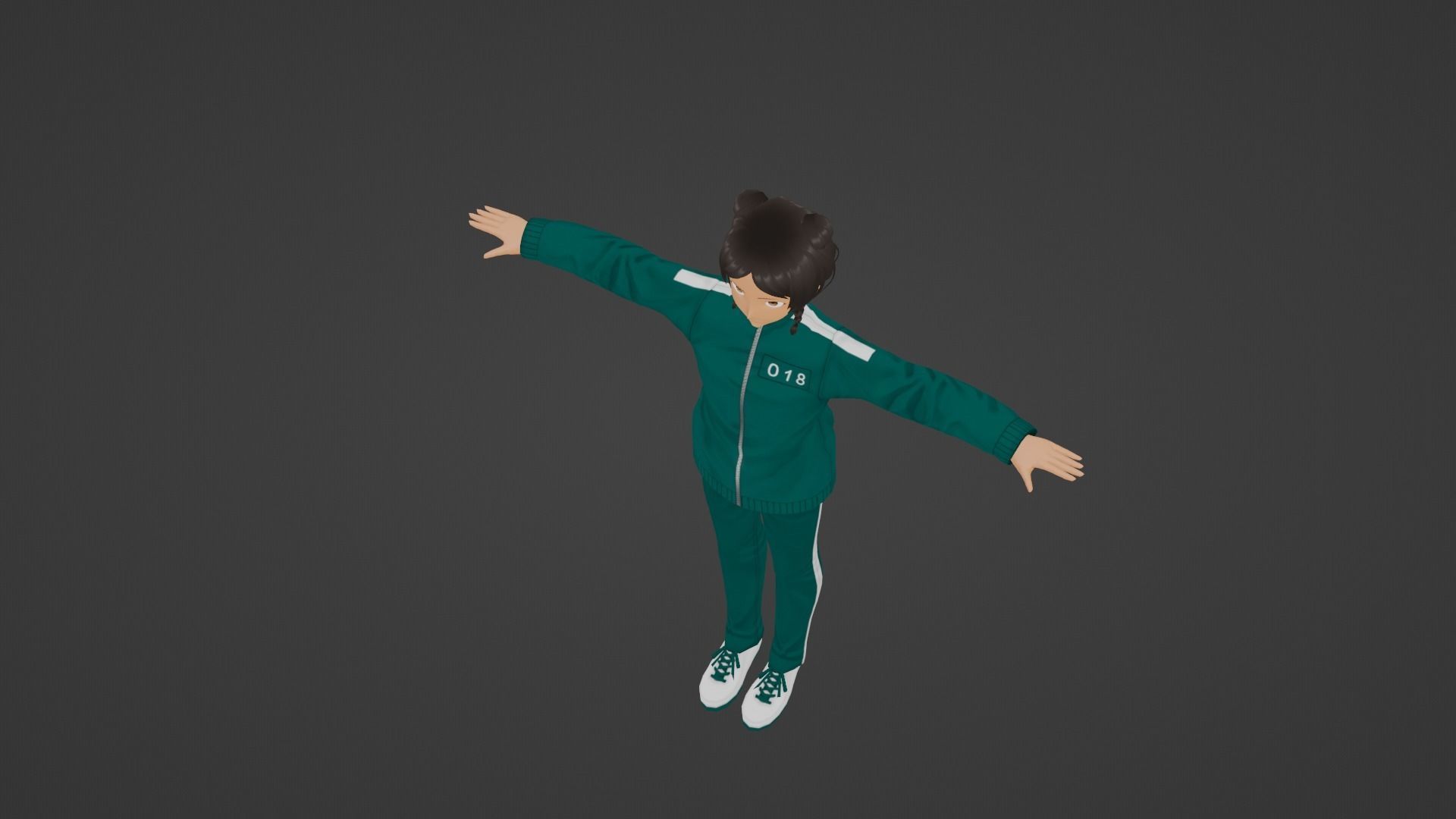 Squid Game - Player Low-poly 3D model_3