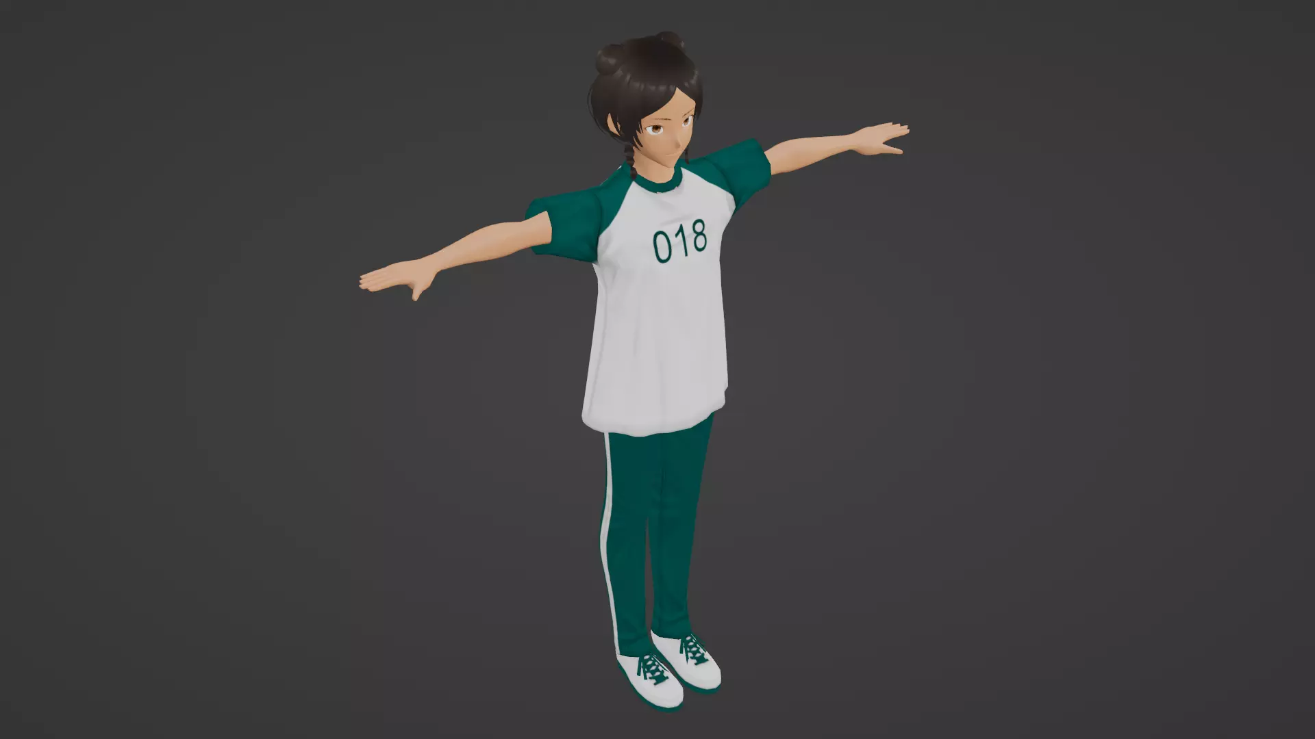 Squid Game - Player Low-poly 3D model_0