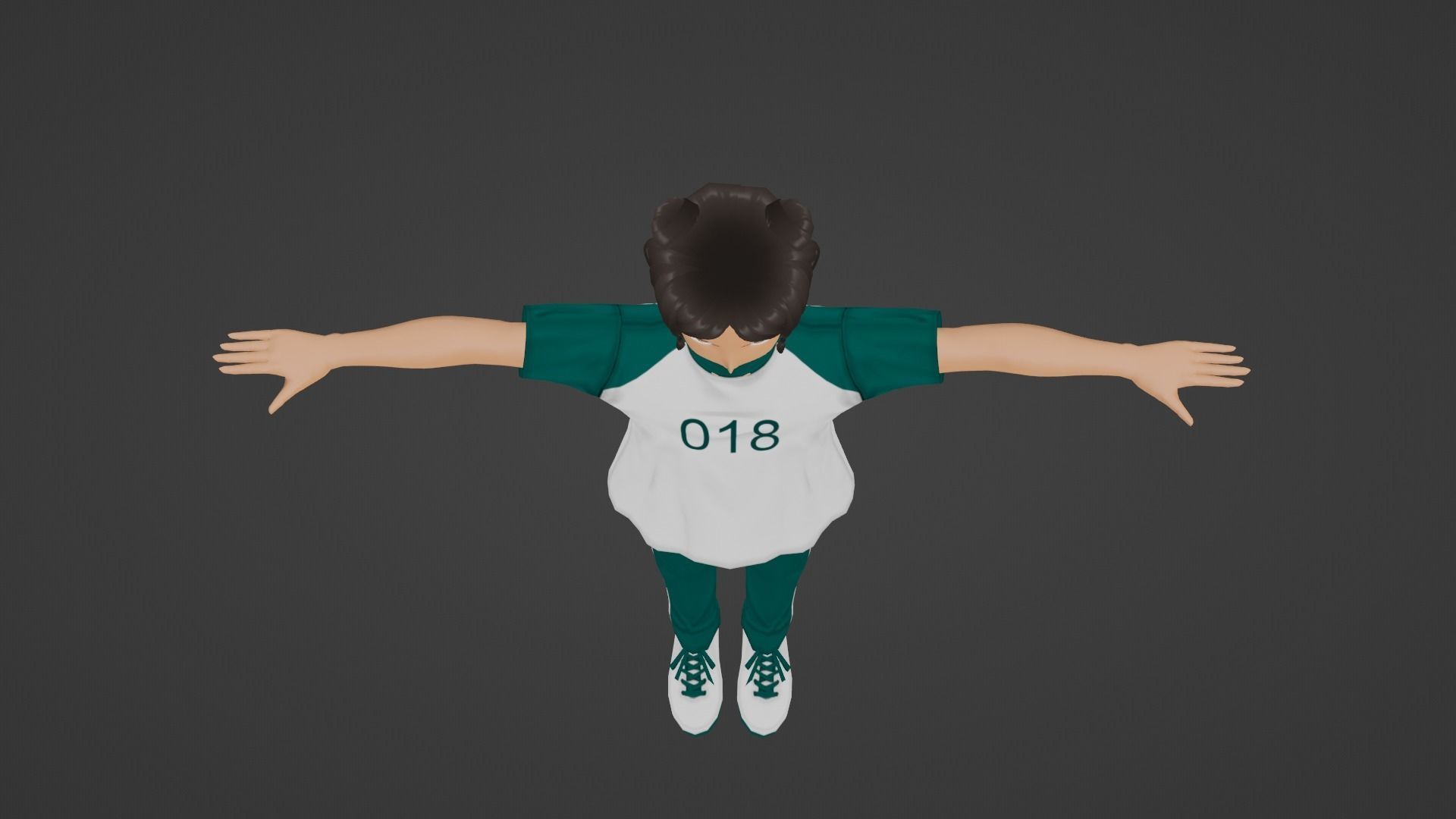 Squid Game - Player Low-poly 3D model_4