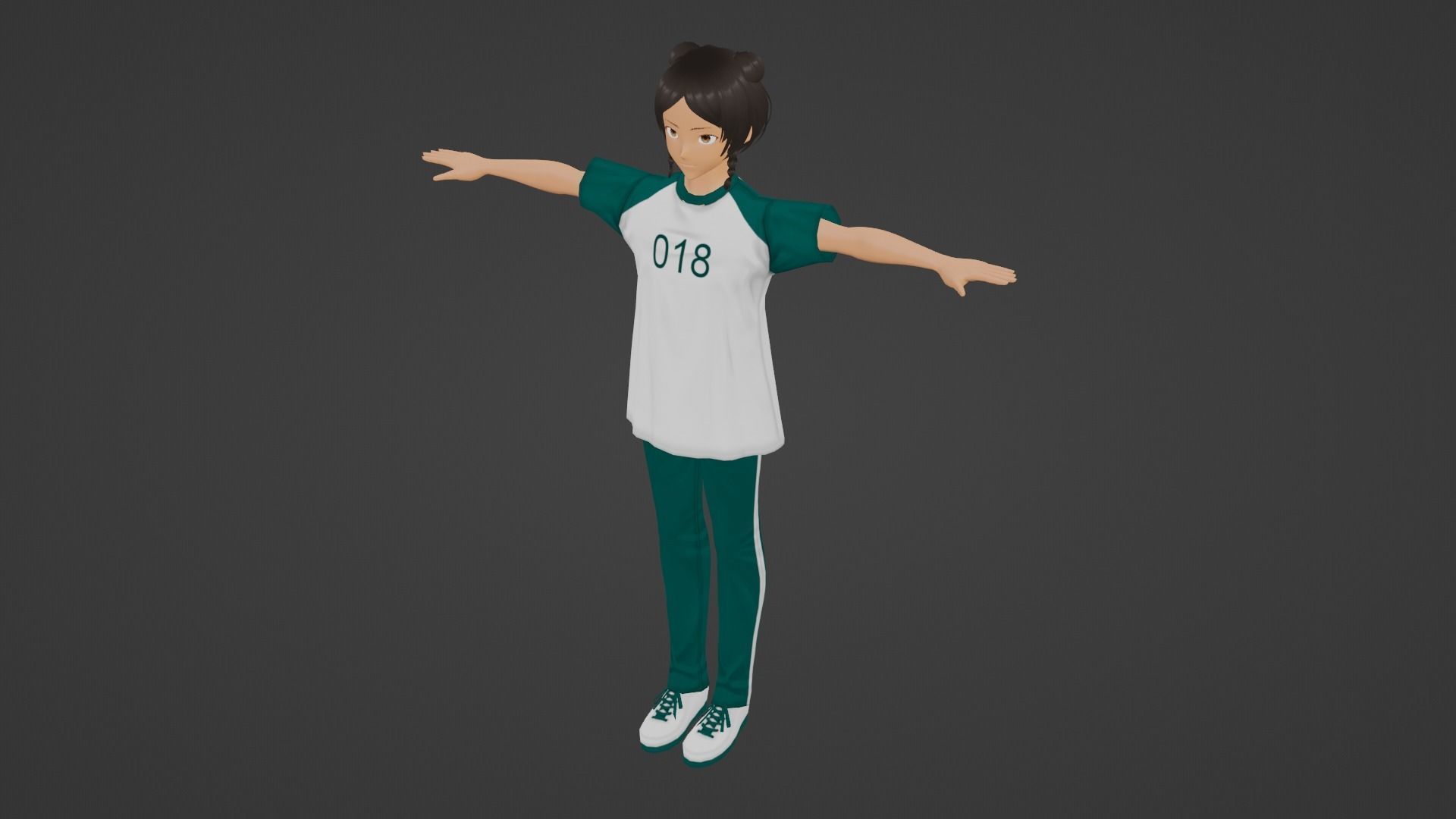 Squid Game - Player Low-poly 3D model_2