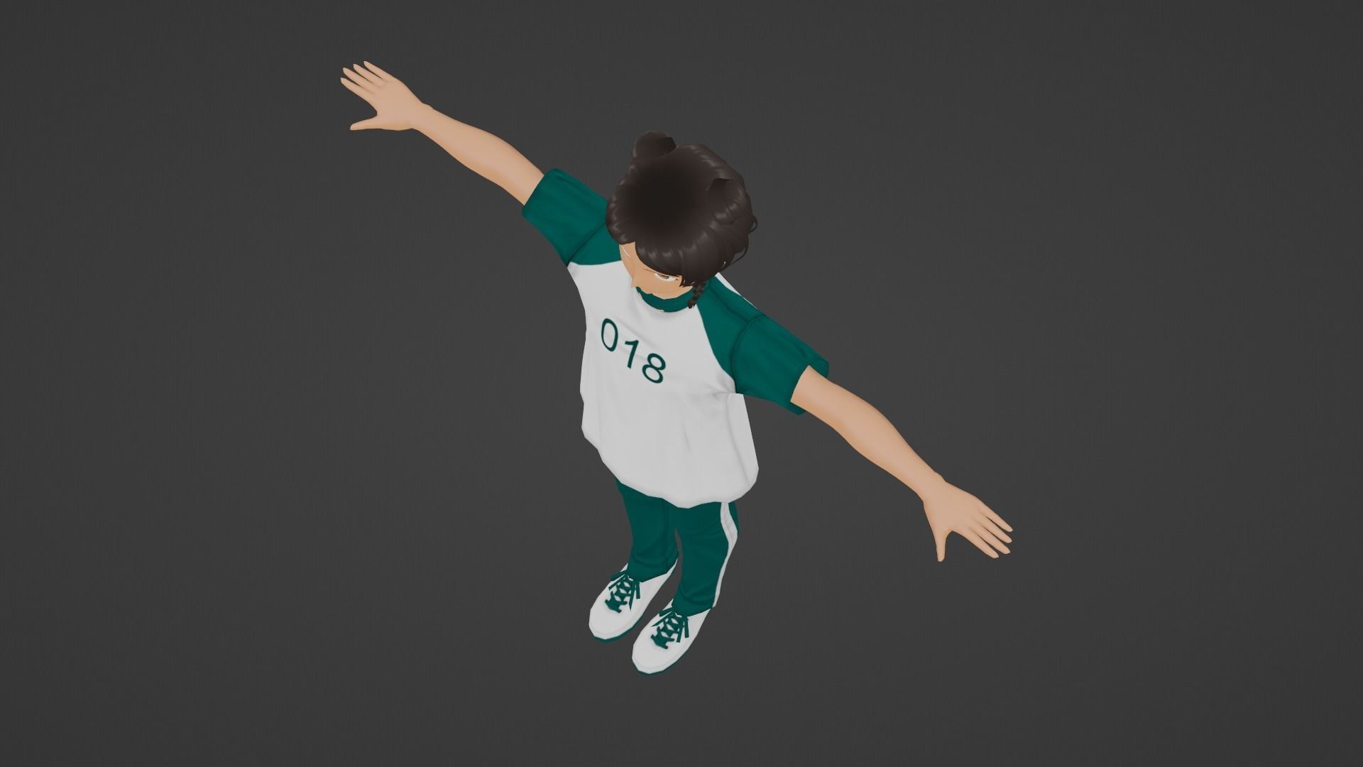 Squid Game - Player Low-poly 3D model_3