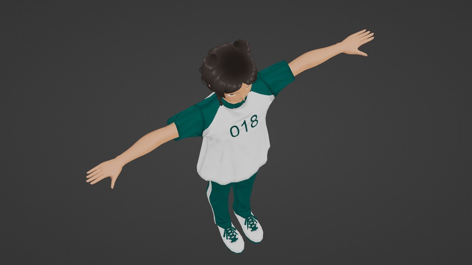 Squid Game - Player Low-poly 3D model_5