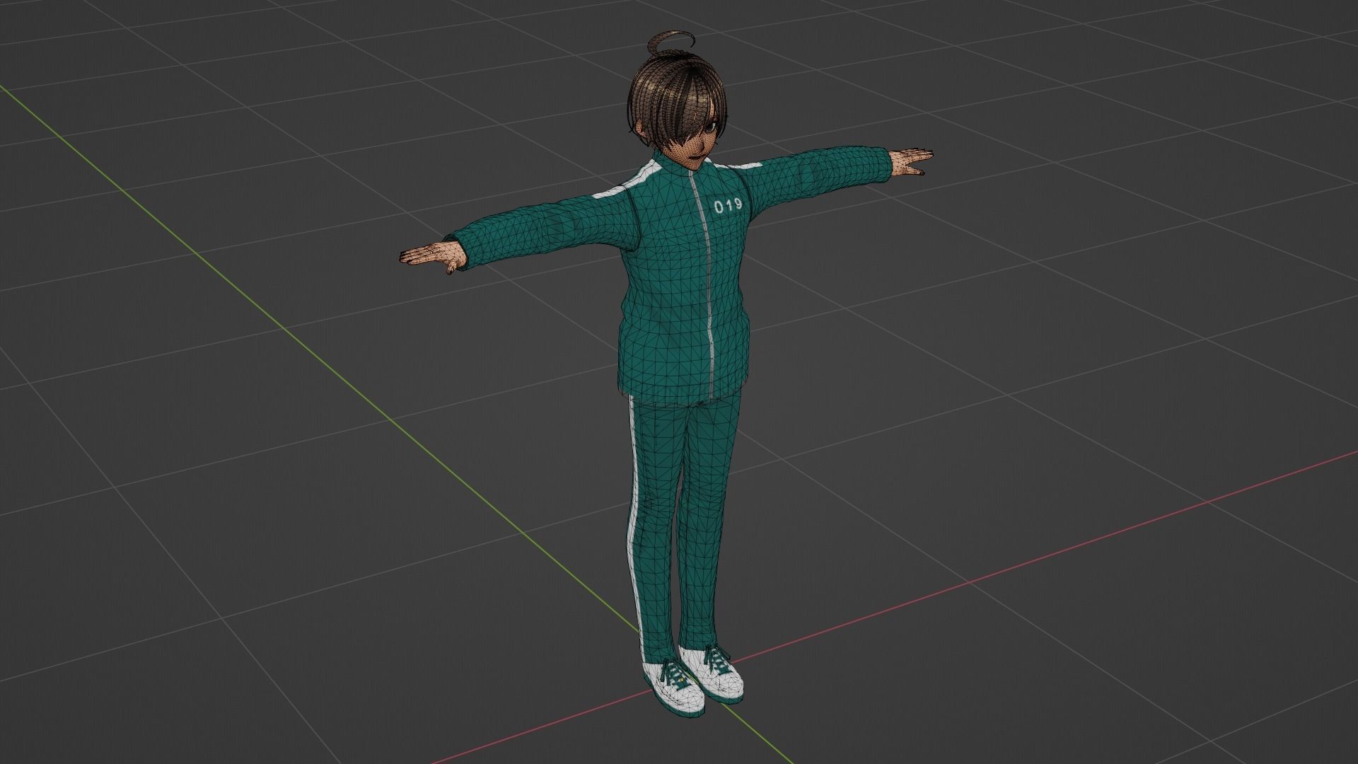 Squid Game - Player Low-poly 3D model_6