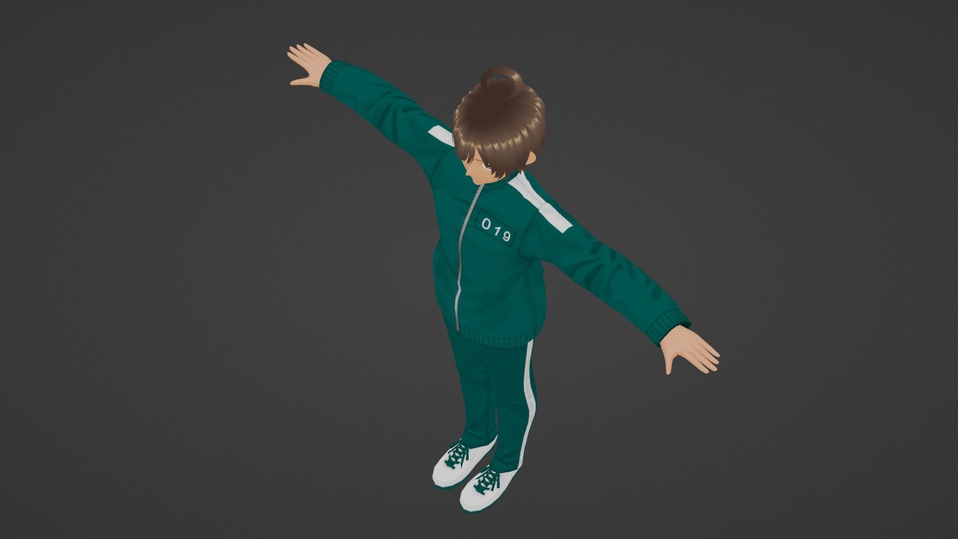 Squid Game - Player Low-poly 3D model_3