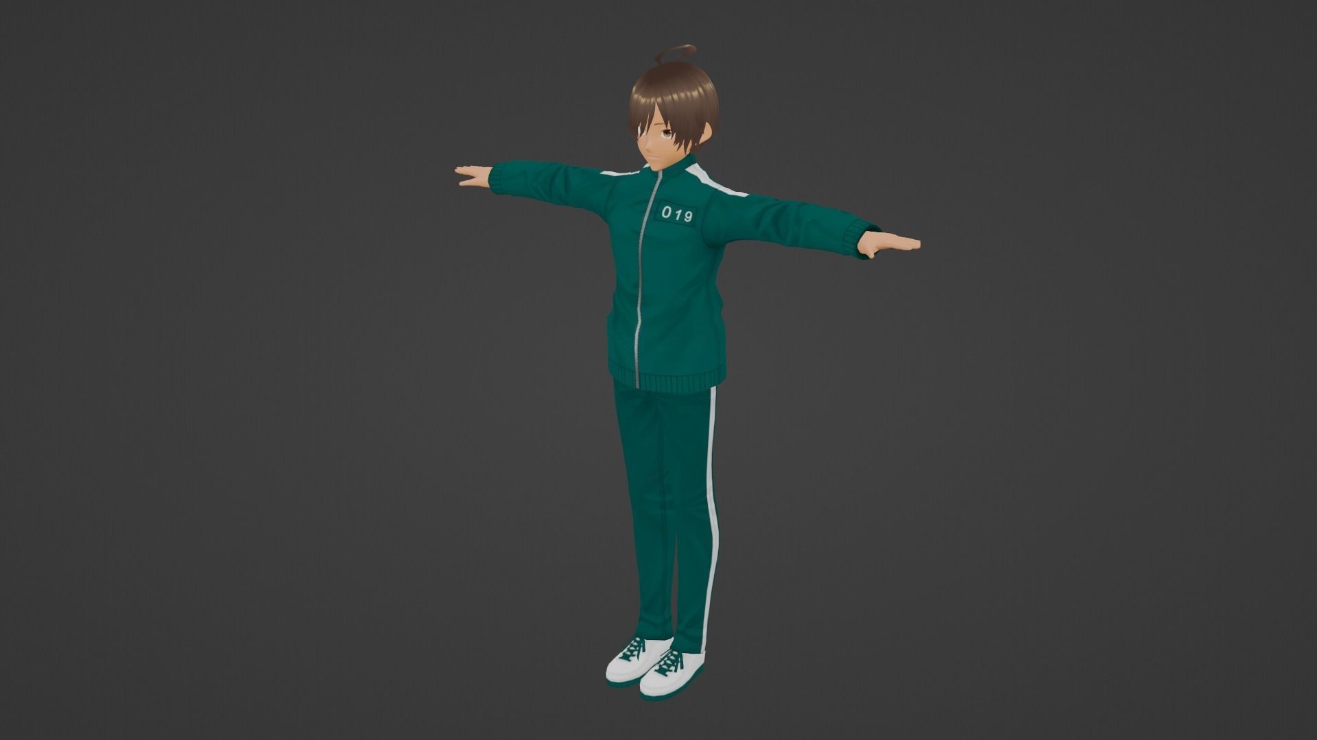 Squid Game - Player Low-poly 3D model_2