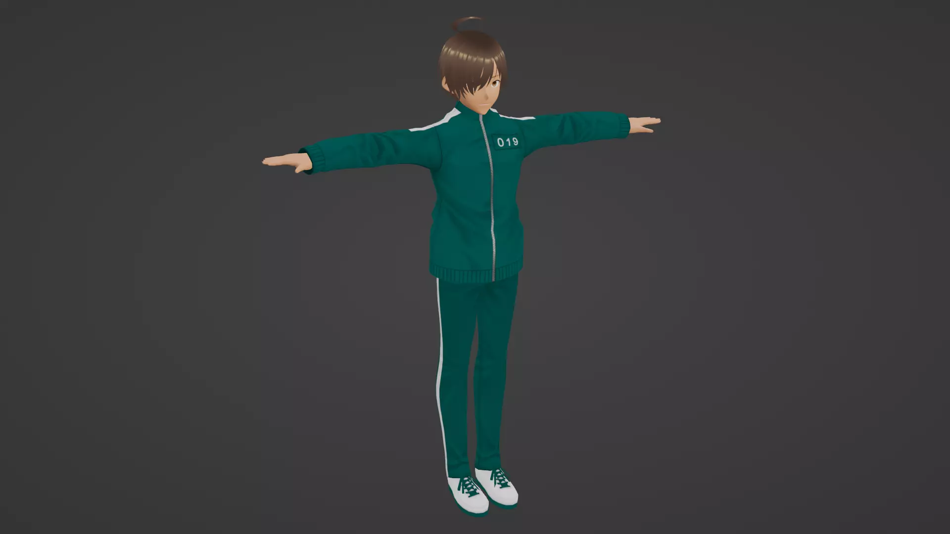 Squid Game - Player Low-poly 3D model_0