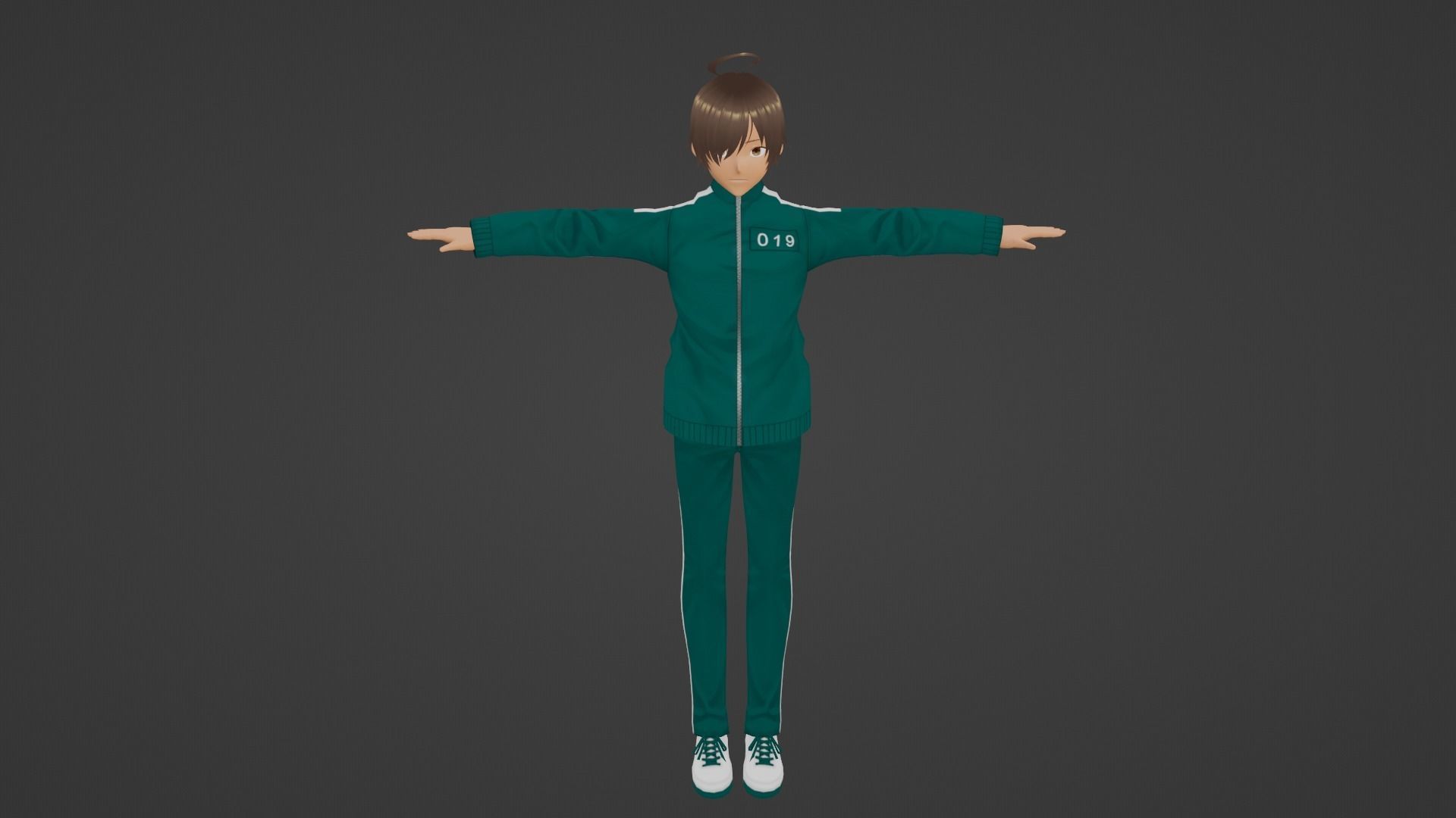 Squid Game - Player Low-poly 3D model_1