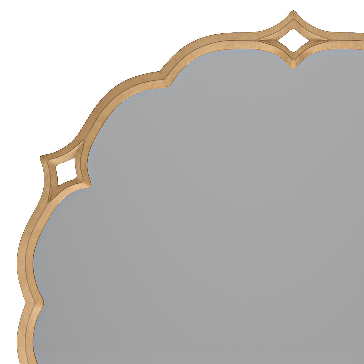 Mirror 4 round gold 3D model_1