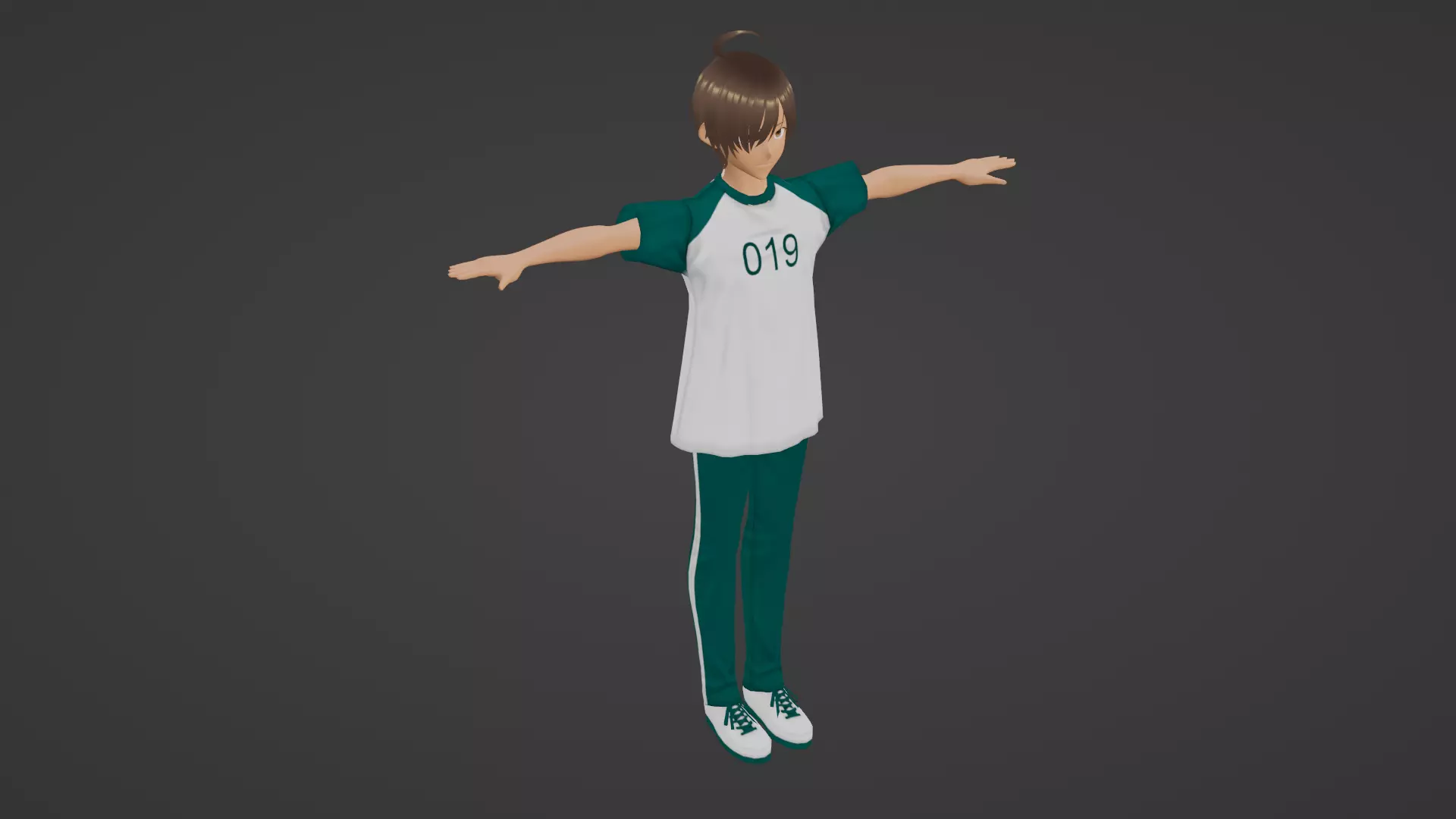 Squid Game - Player Low-poly 3D model_0