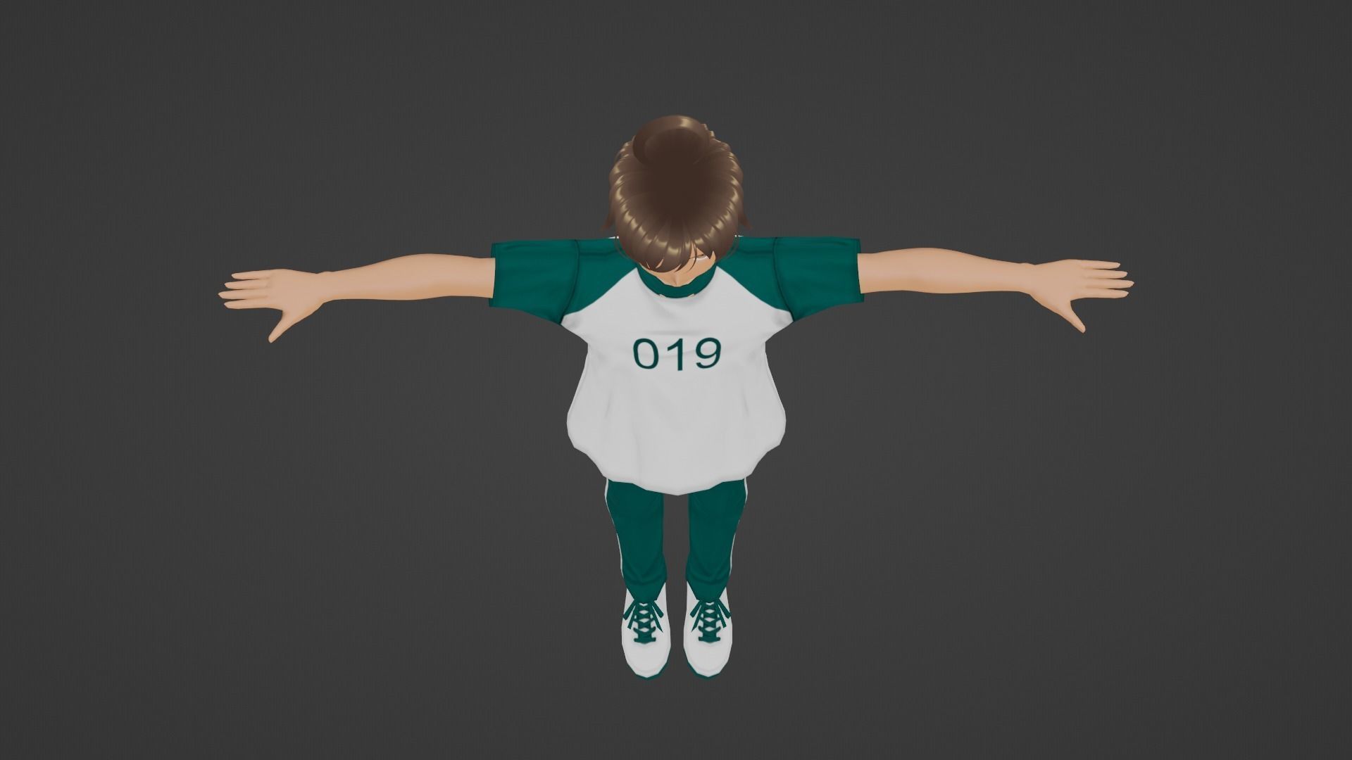 Squid Game - Player Low-poly 3D model_4