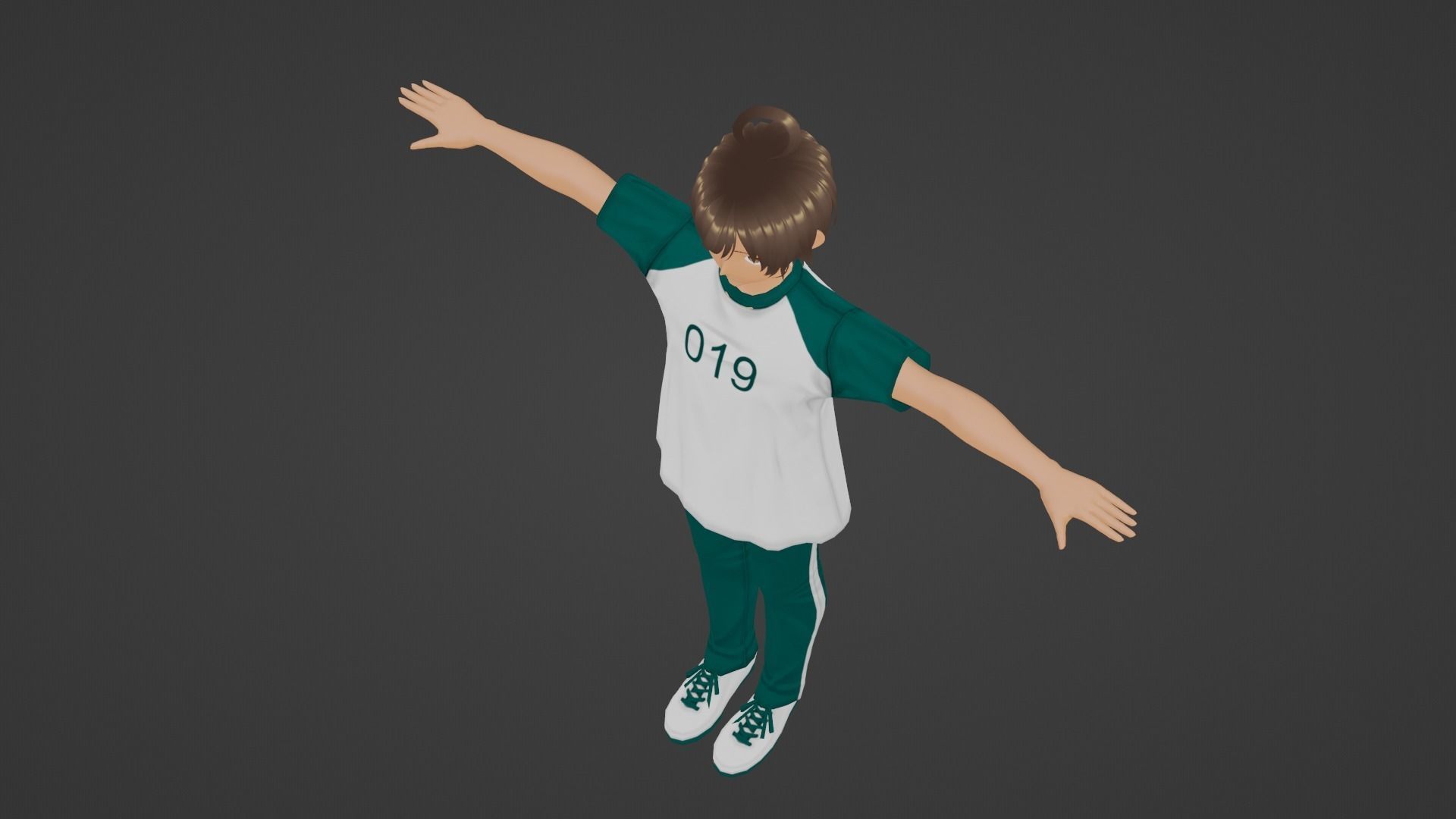 Squid Game - Player Low-poly 3D model_3