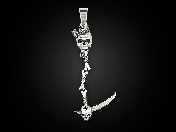 Death scythe pendant 3D print model