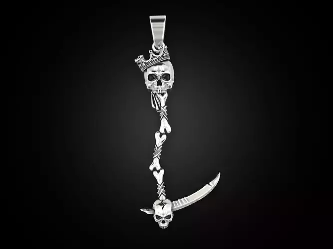 Death scythe pendant 3D print model