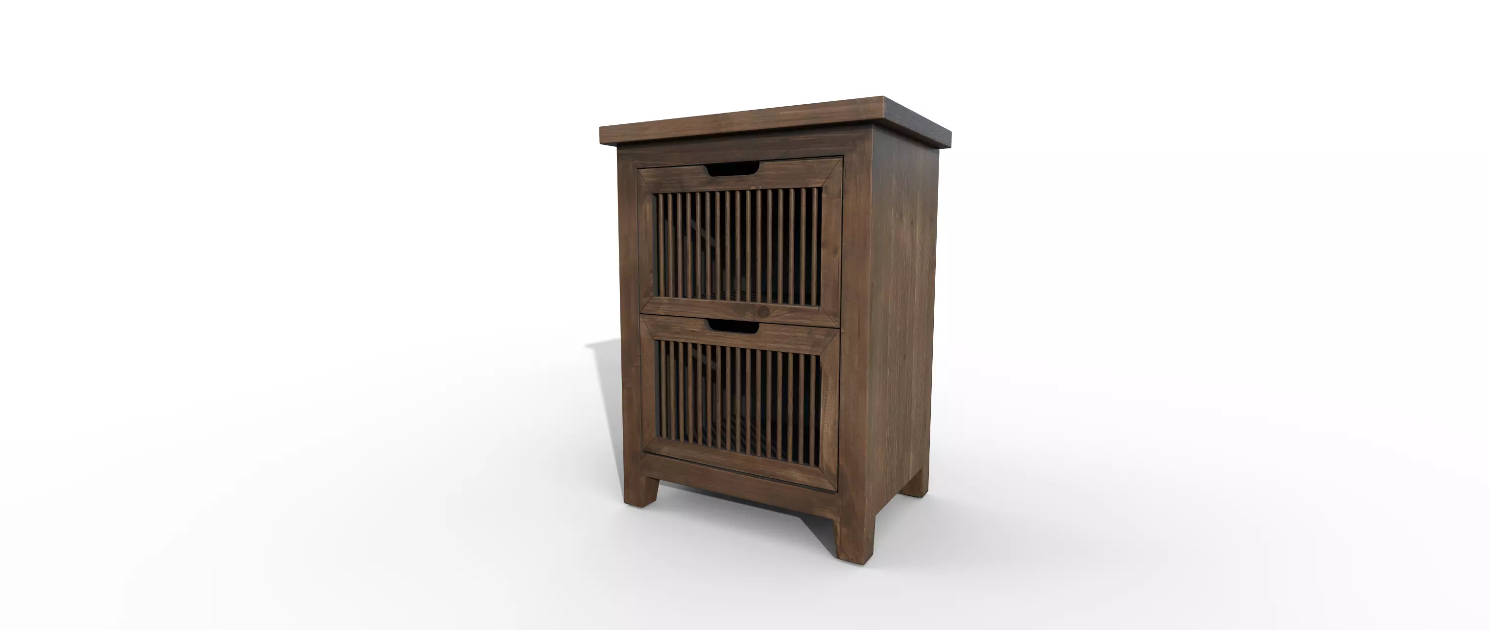 Wooden Cabinet 3D model_0