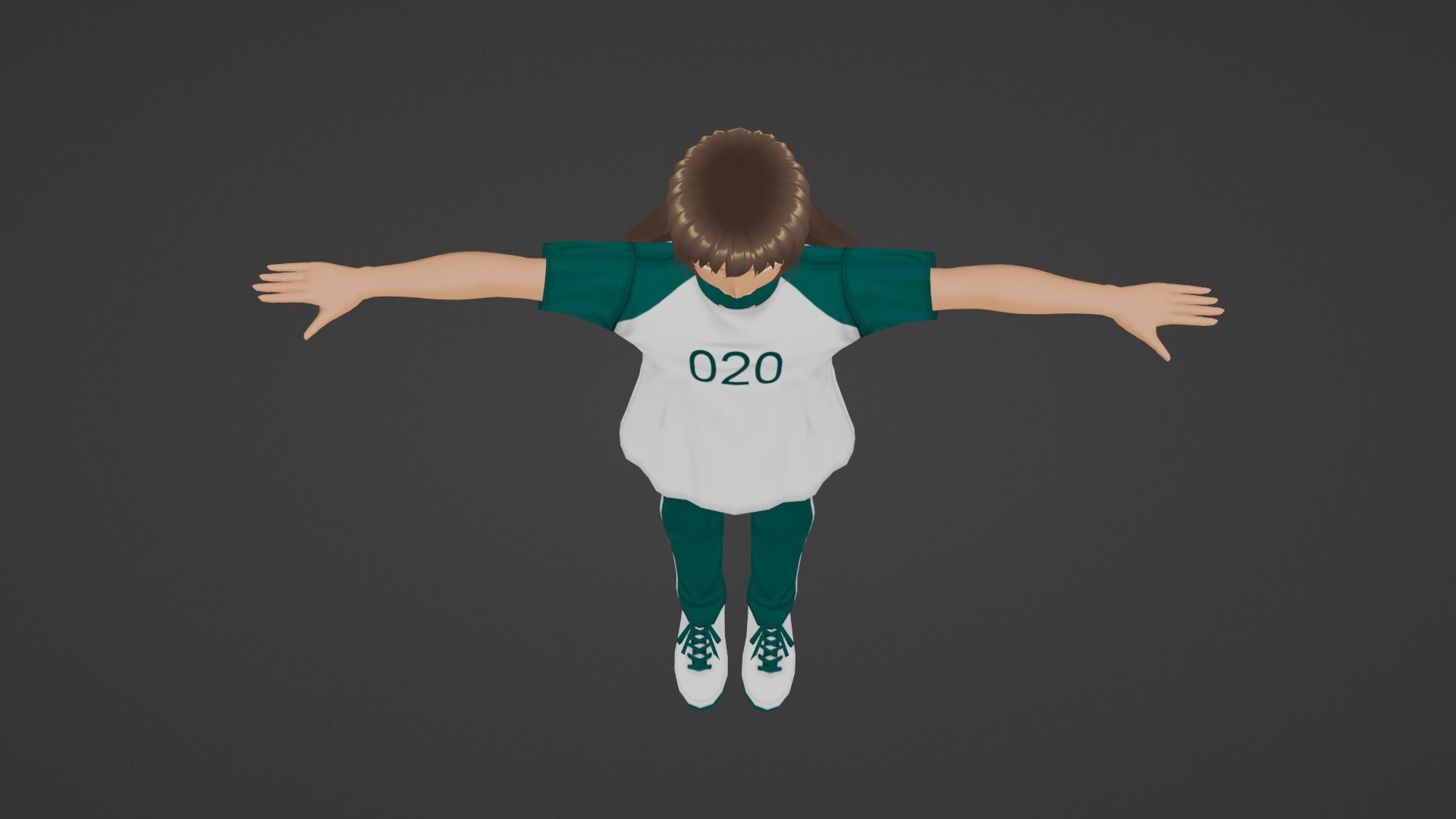 Squid Game - Player Low-poly 3D model_4