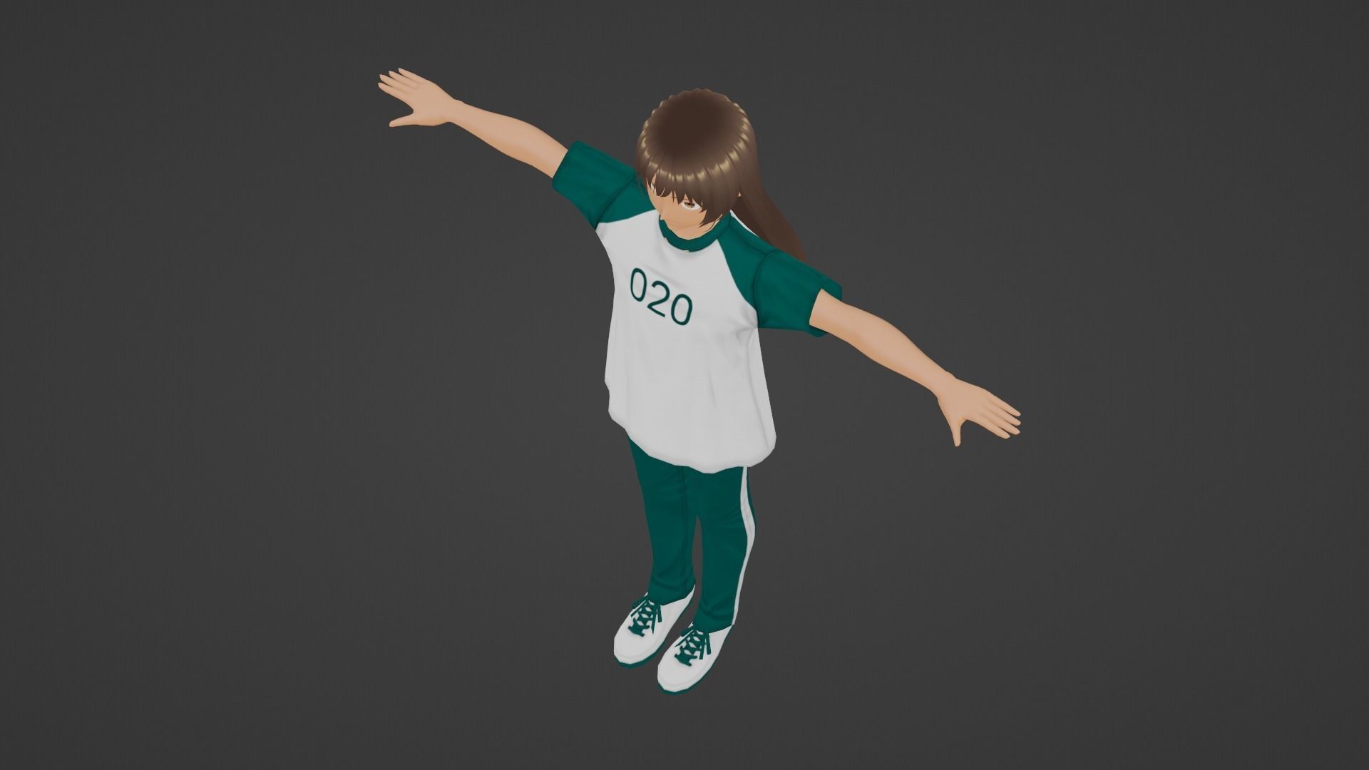 Squid Game - Player Low-poly 3D model_3