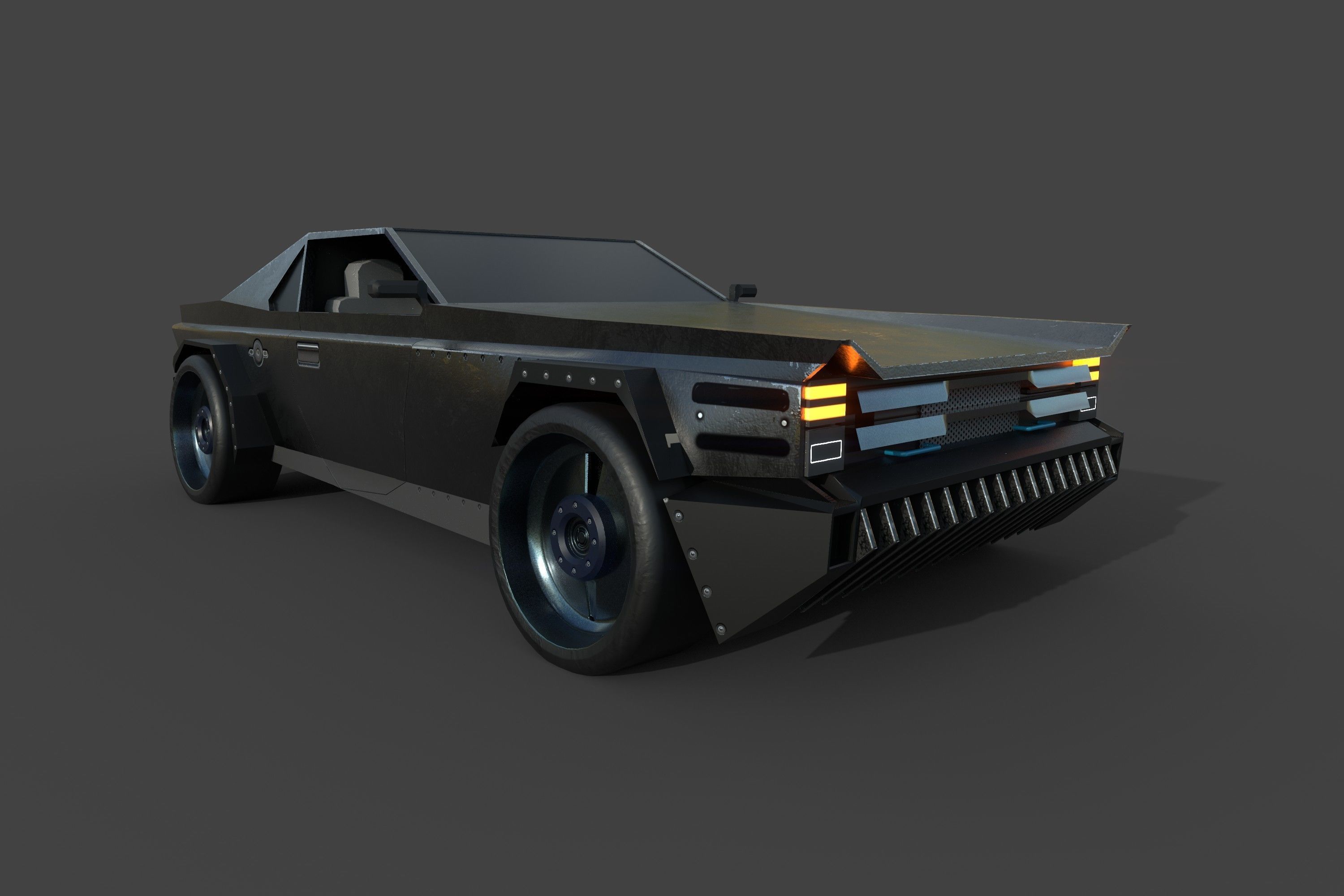 Muscle Car Lowpoly Low-poly 3D model_5
