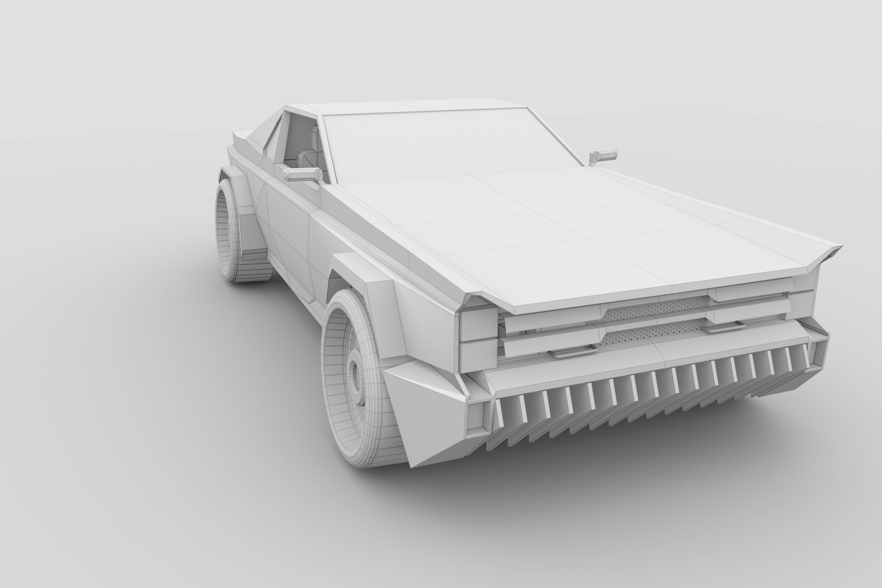Muscle Car Lowpoly Low-poly 3D model_25