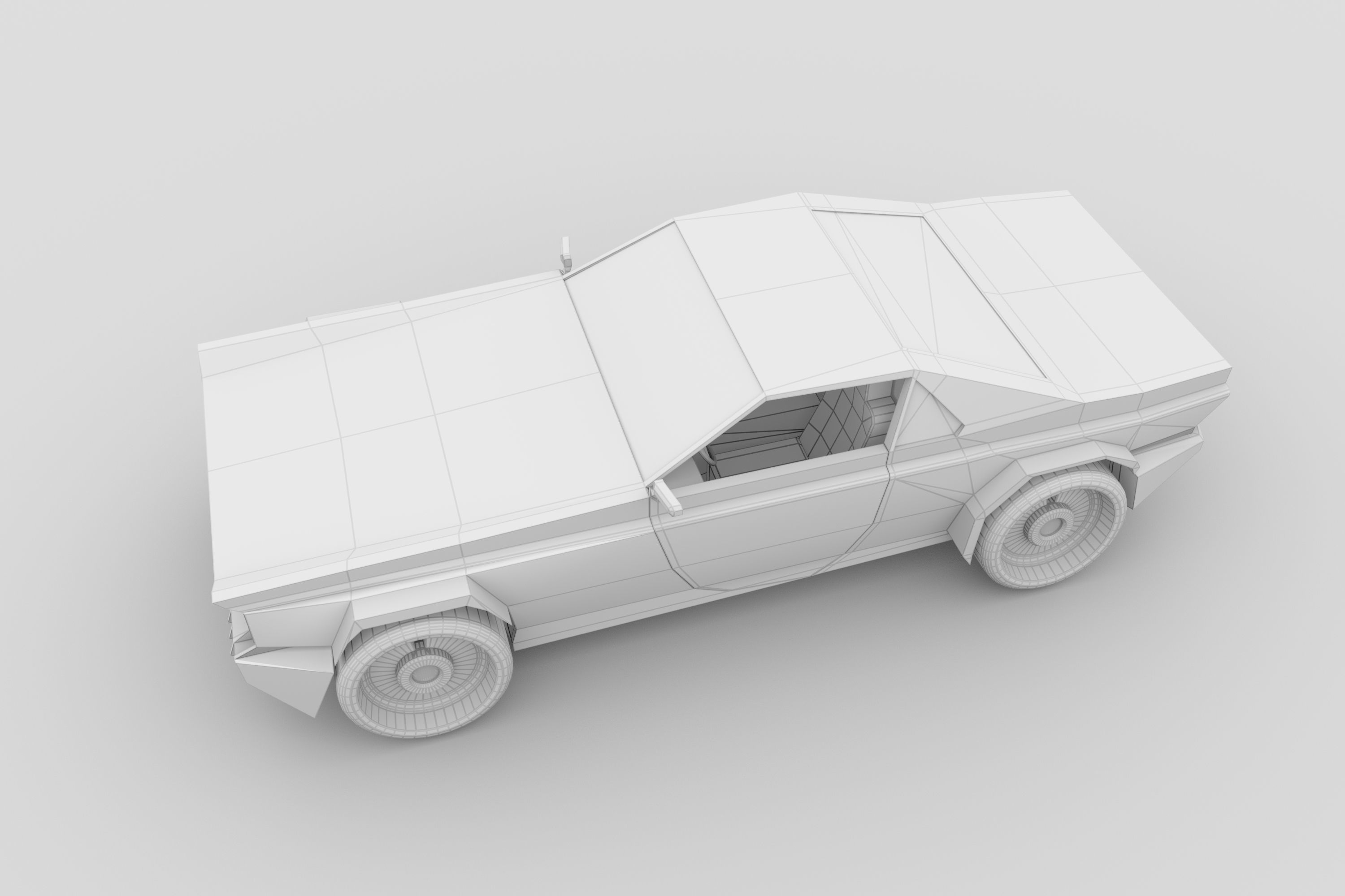 Muscle Car Lowpoly Low-poly 3D model_14