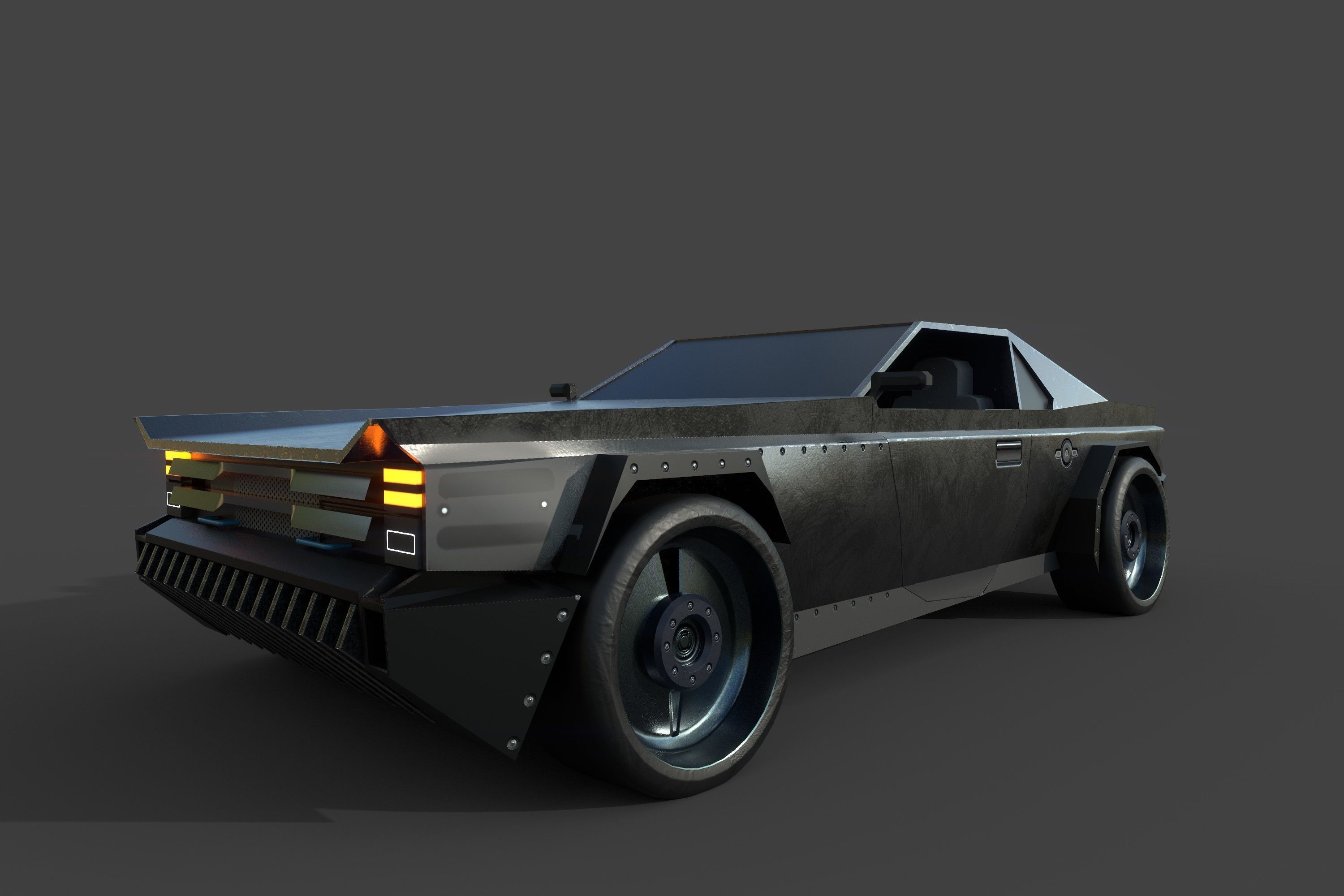 Muscle Car Lowpoly Low-poly 3D model_7