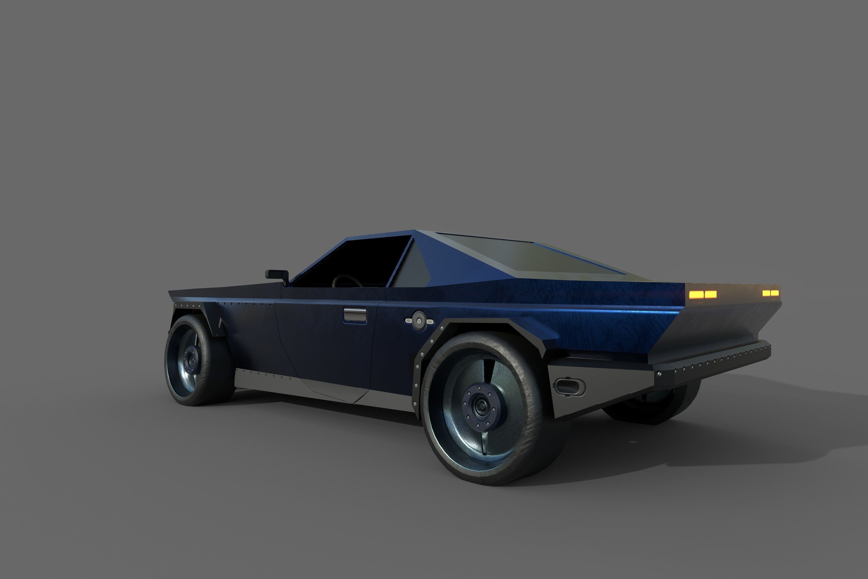 Muscle Car Lowpoly Low-poly 3D model_10