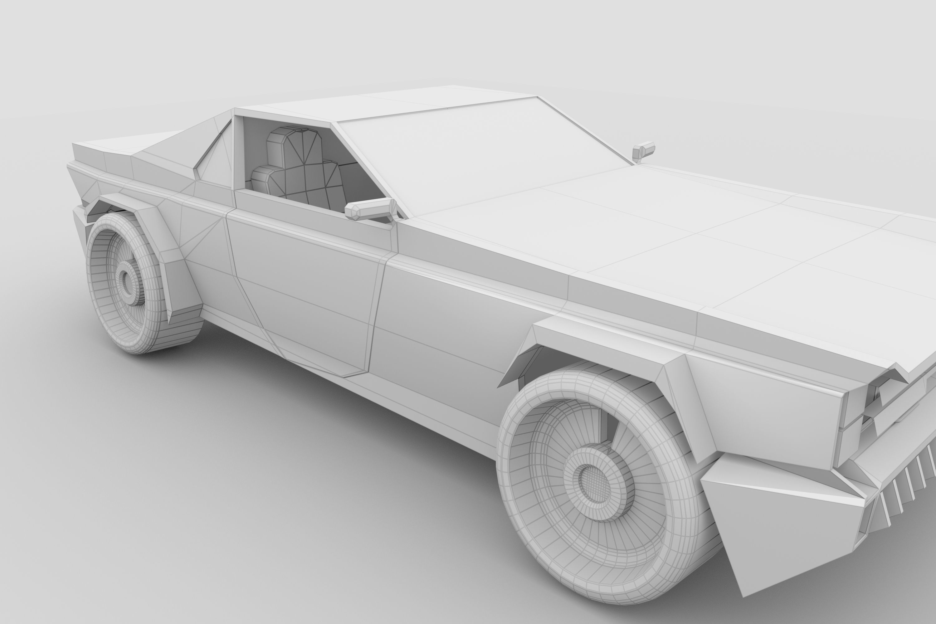 Muscle Car Lowpoly Low-poly 3D model_31