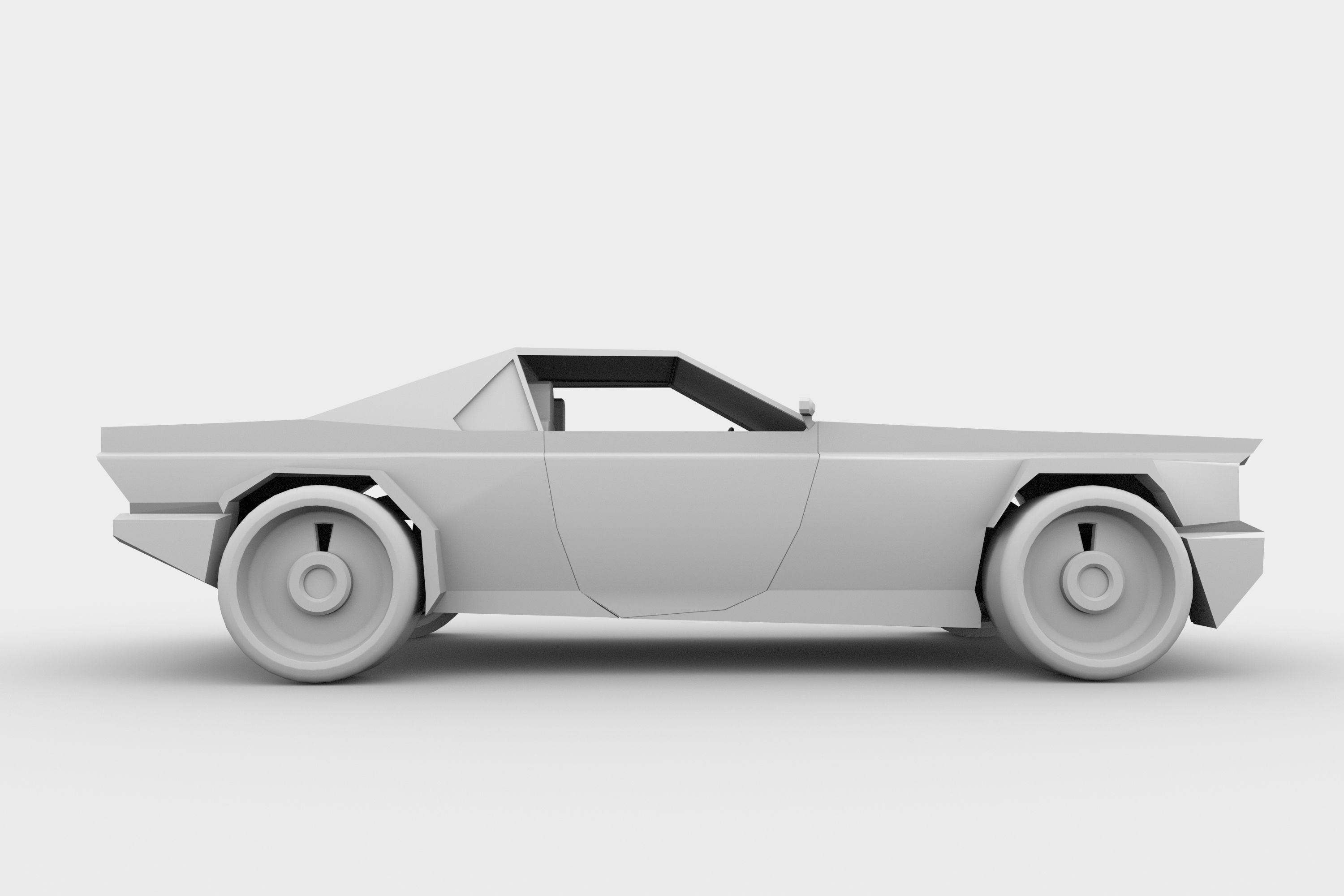 Muscle Car Lowpoly Low-poly 3D model_24
