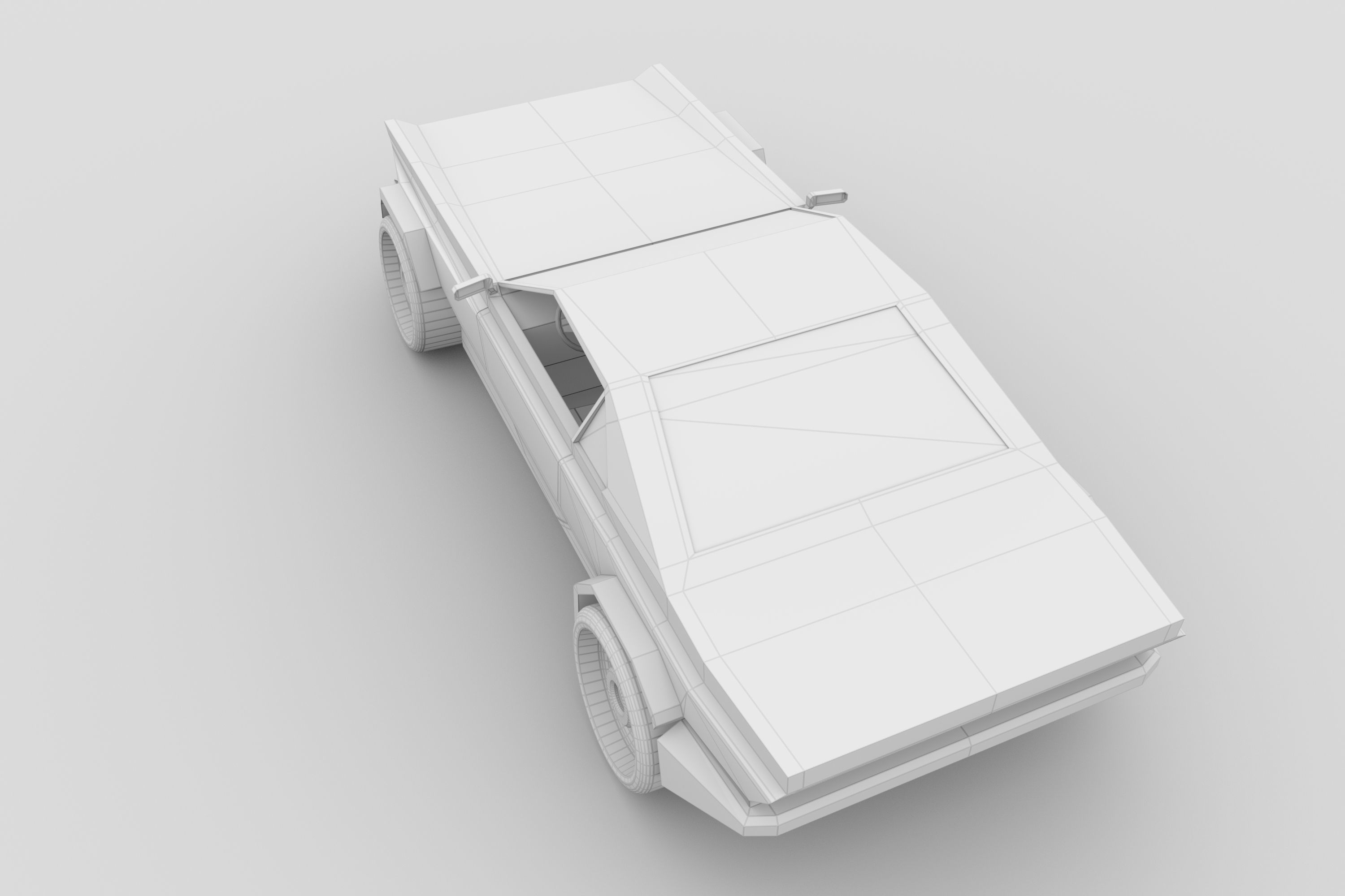 Muscle Car Lowpoly Low-poly 3D model_12