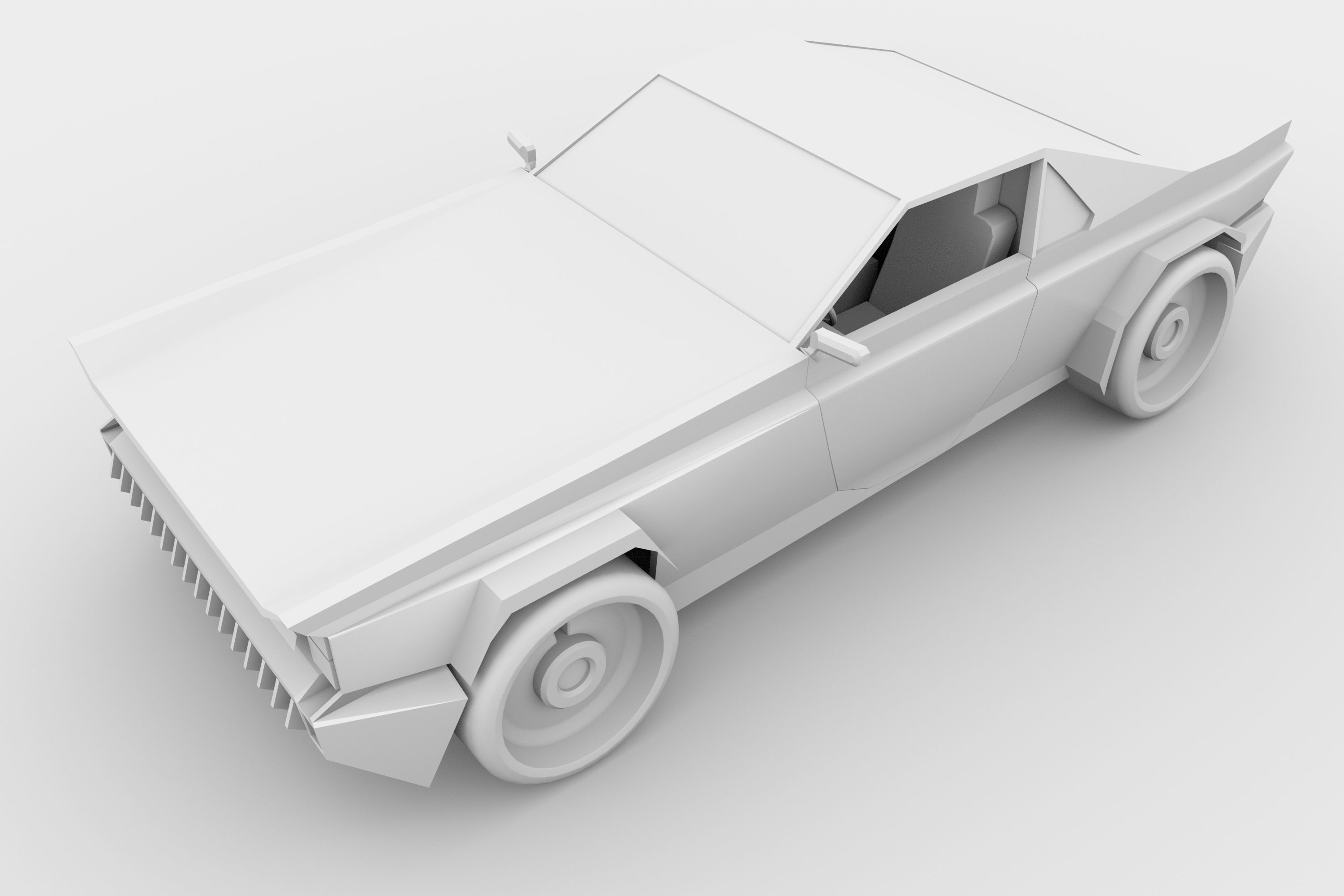Muscle Car Lowpoly Low-poly 3D model_23