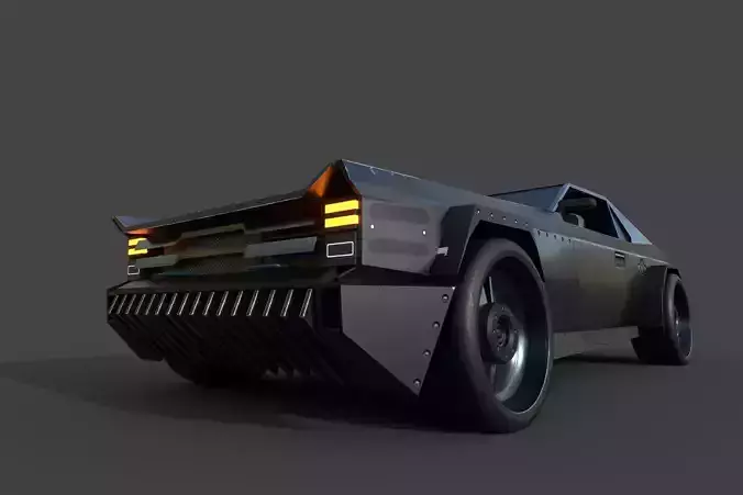 Muscle Car Lowpoly Low-poly 3D model