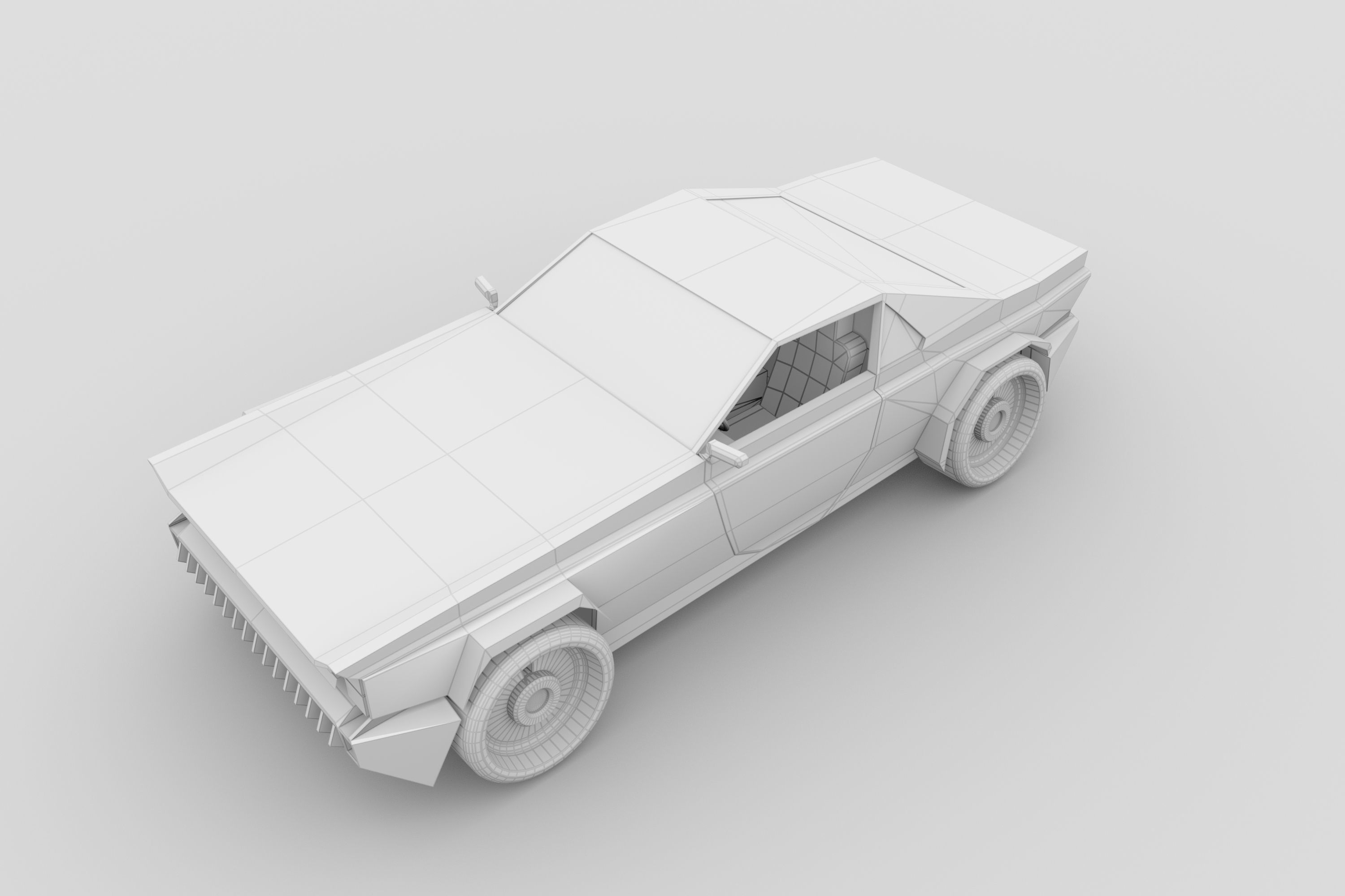 Muscle Car Lowpoly Low-poly 3D model_27