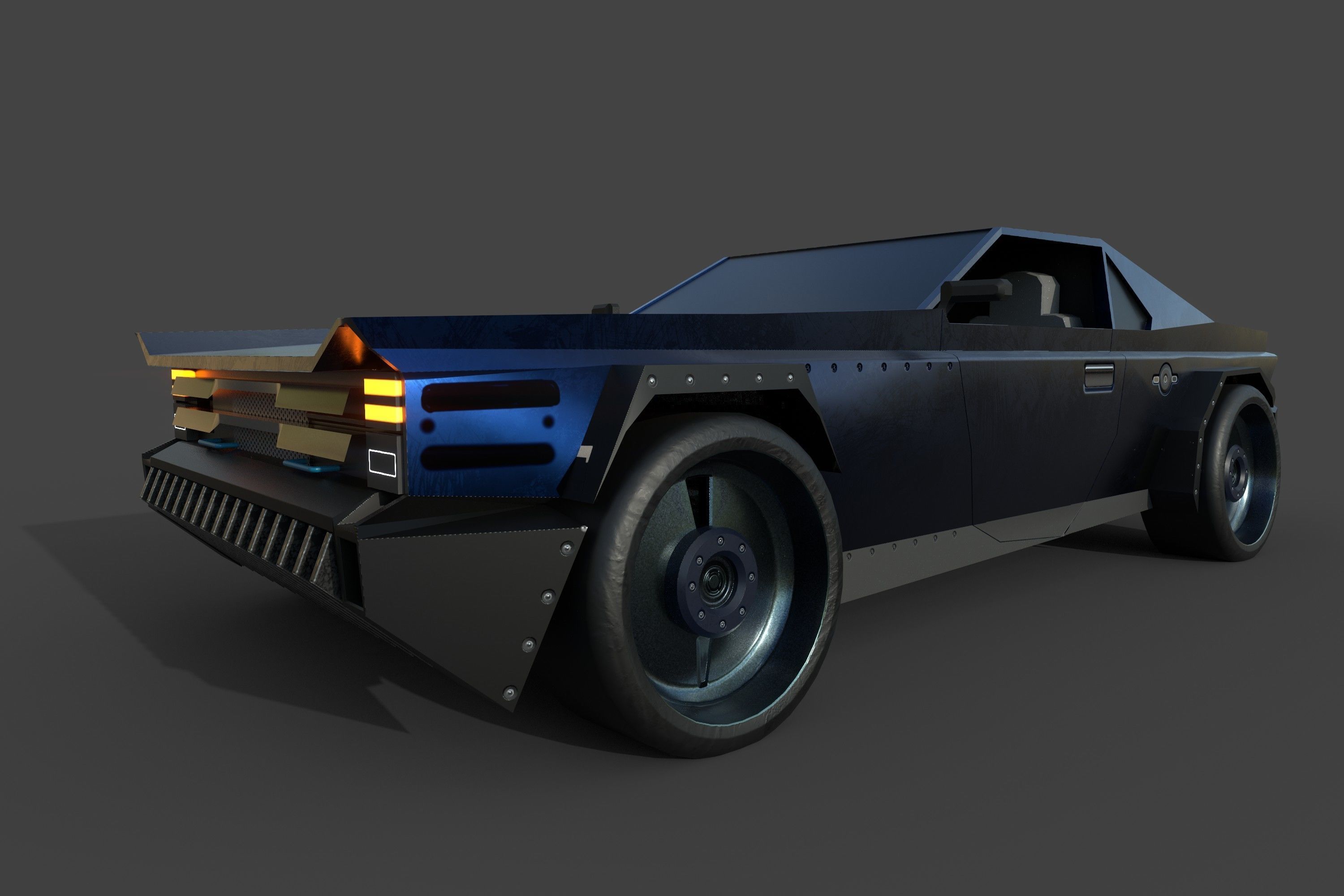 Muscle Car Lowpoly Low-poly 3D model_30