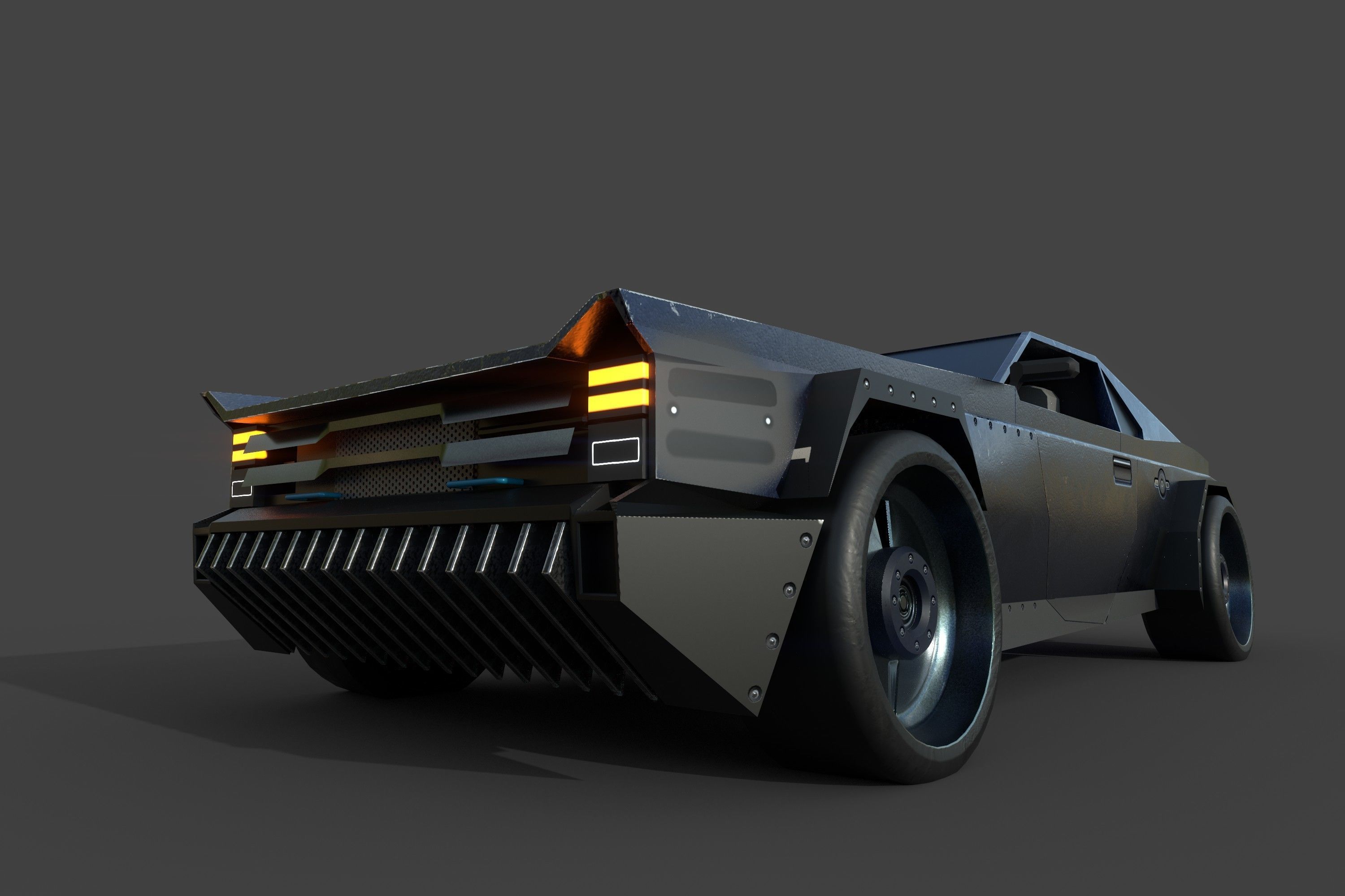Muscle Car Lowpoly Low-poly 3D model_16
