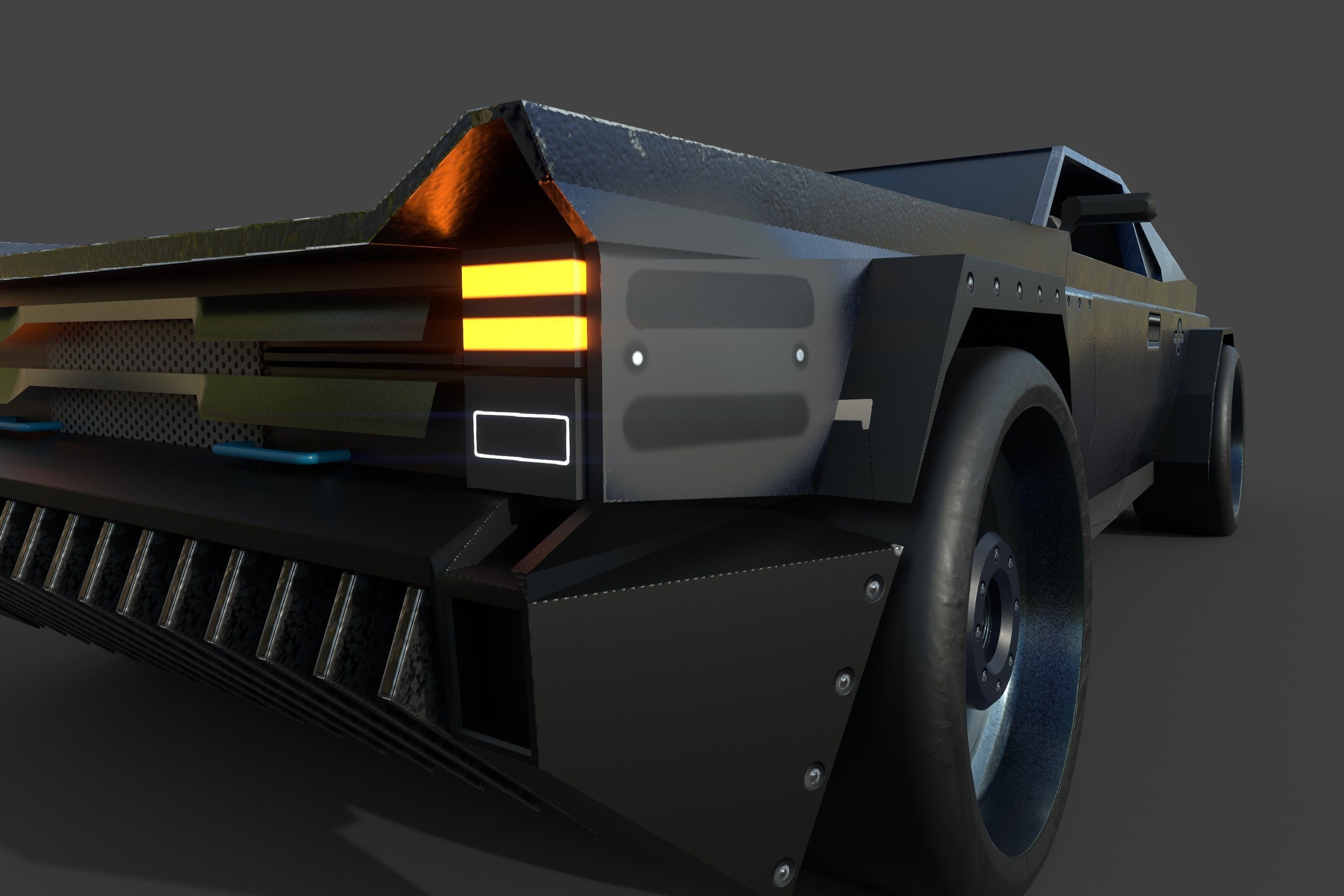 Muscle Car Lowpoly Low-poly 3D model_9