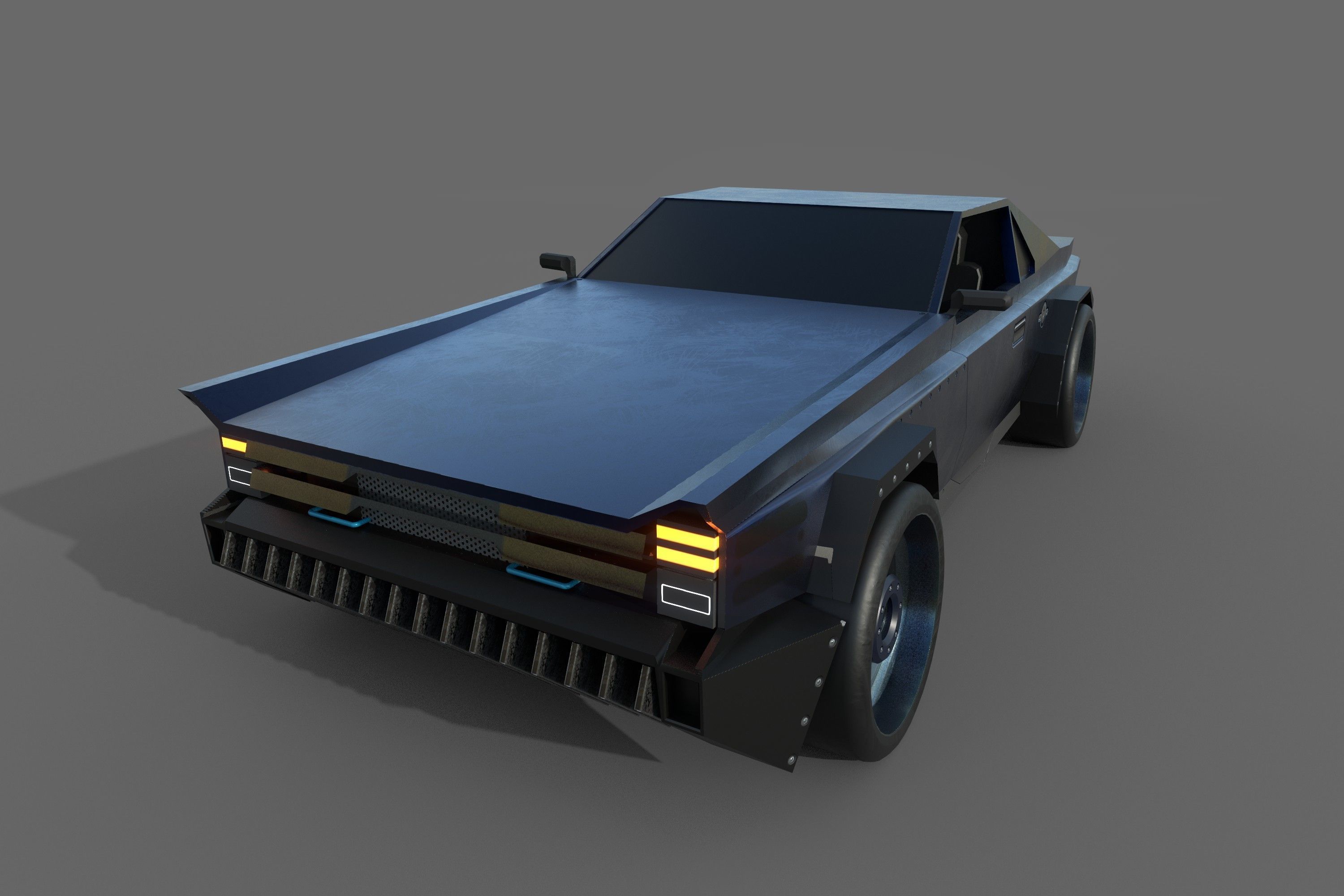 Muscle Car Lowpoly Low-poly 3D model_13