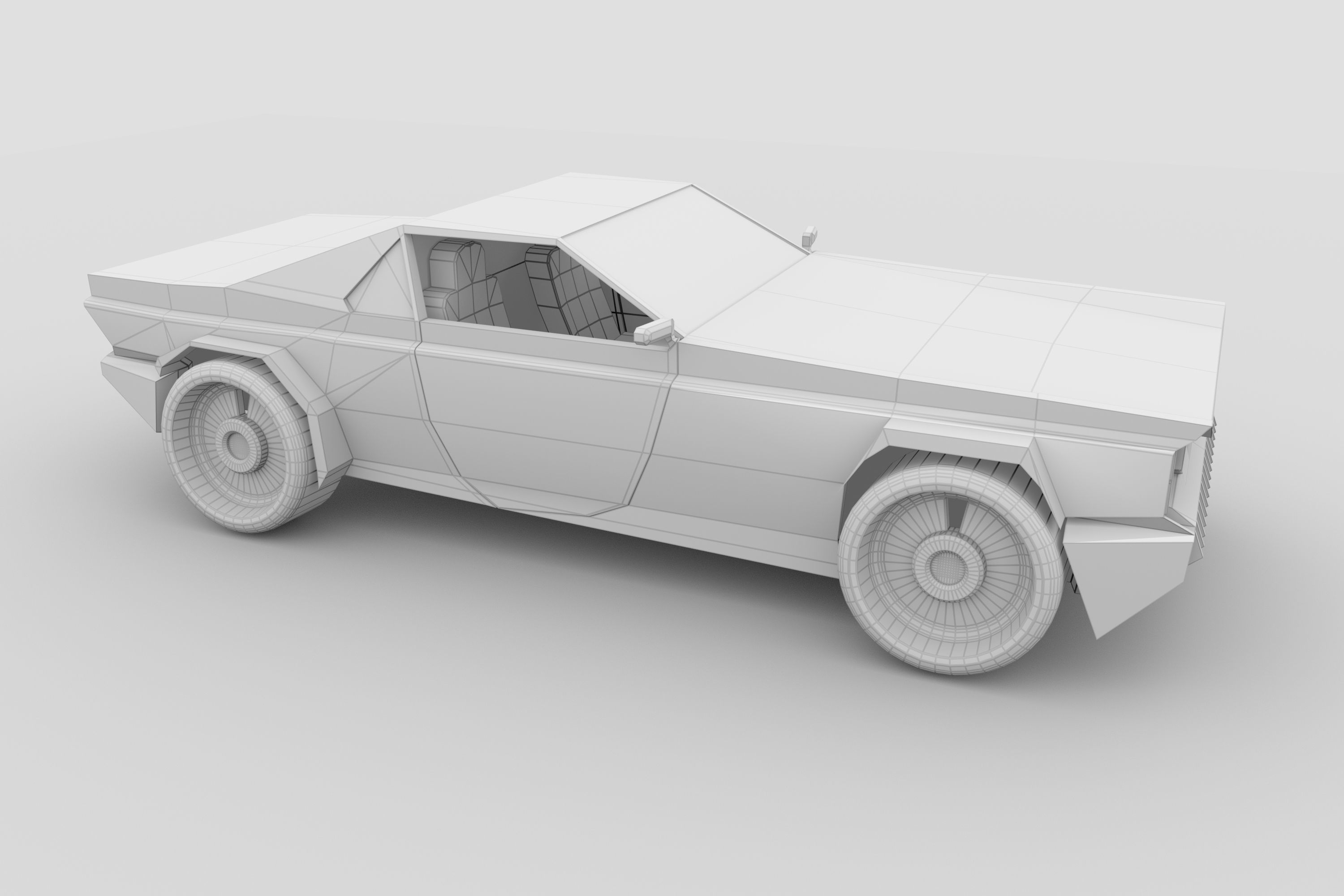 Muscle Car Lowpoly Low-poly 3D model_32