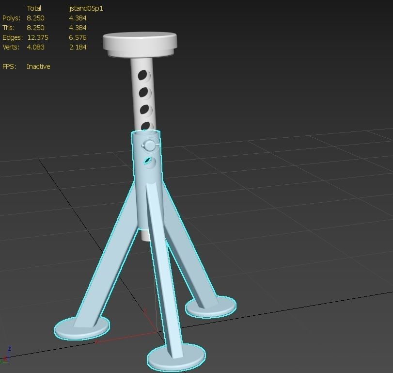 Jack Stand M5 Low-poly 3D model_11