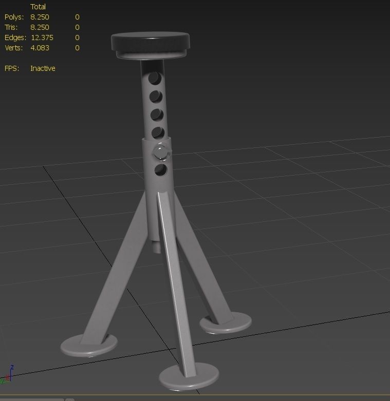 Jack Stand M5 Low-poly 3D model_27