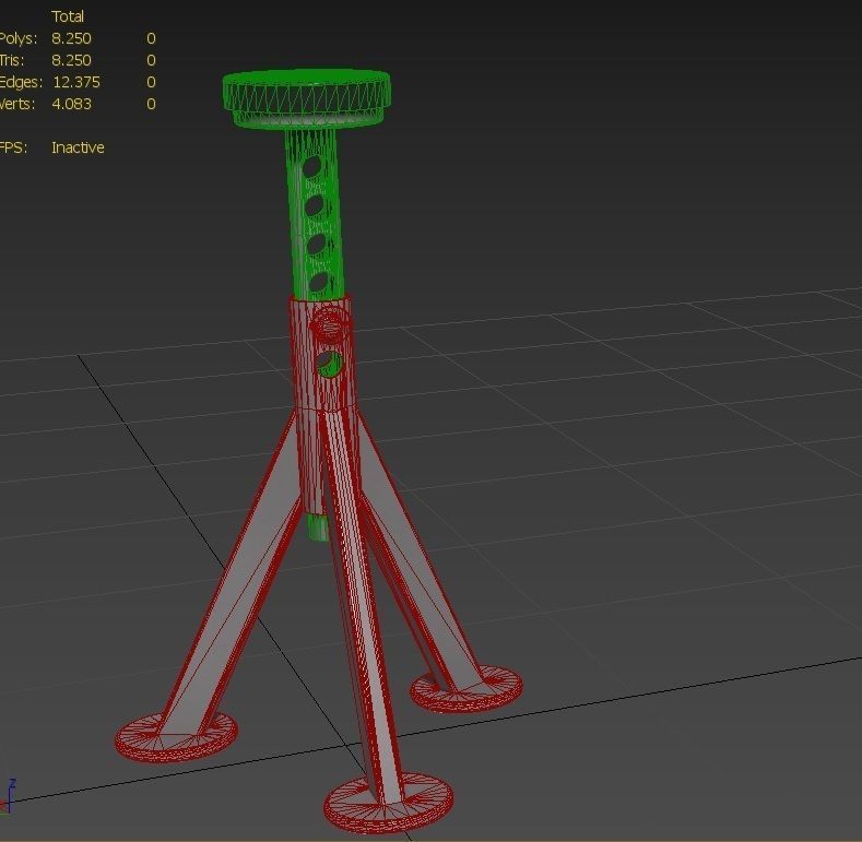 Jack Stand M5 Low-poly 3D model_13