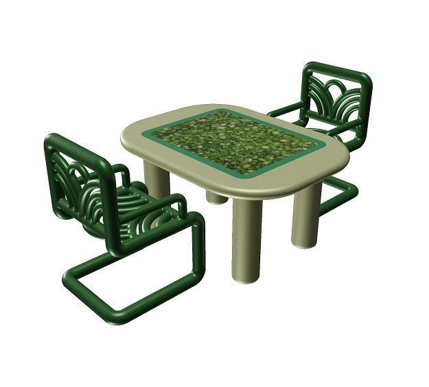 Marvelous Kids Dining Table Set 3D model CGTrader