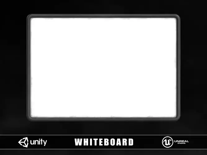 Whiteboard Low-poly 3D model