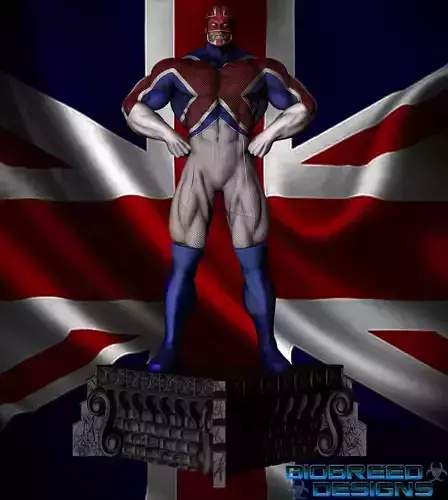 Marvel Comics Captain Britain 3D print model