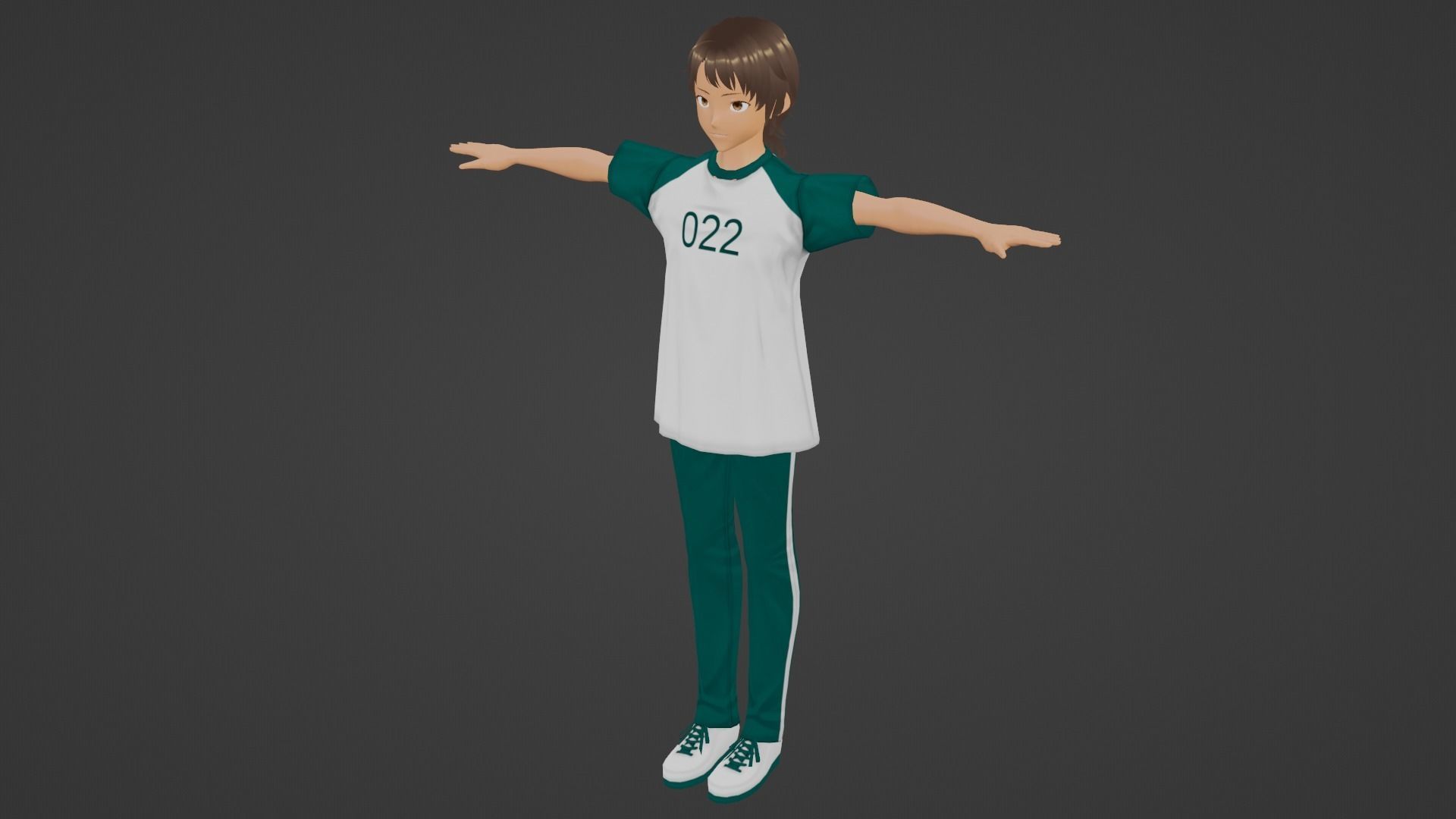 Squid Game - Player Low-poly 3D model_2