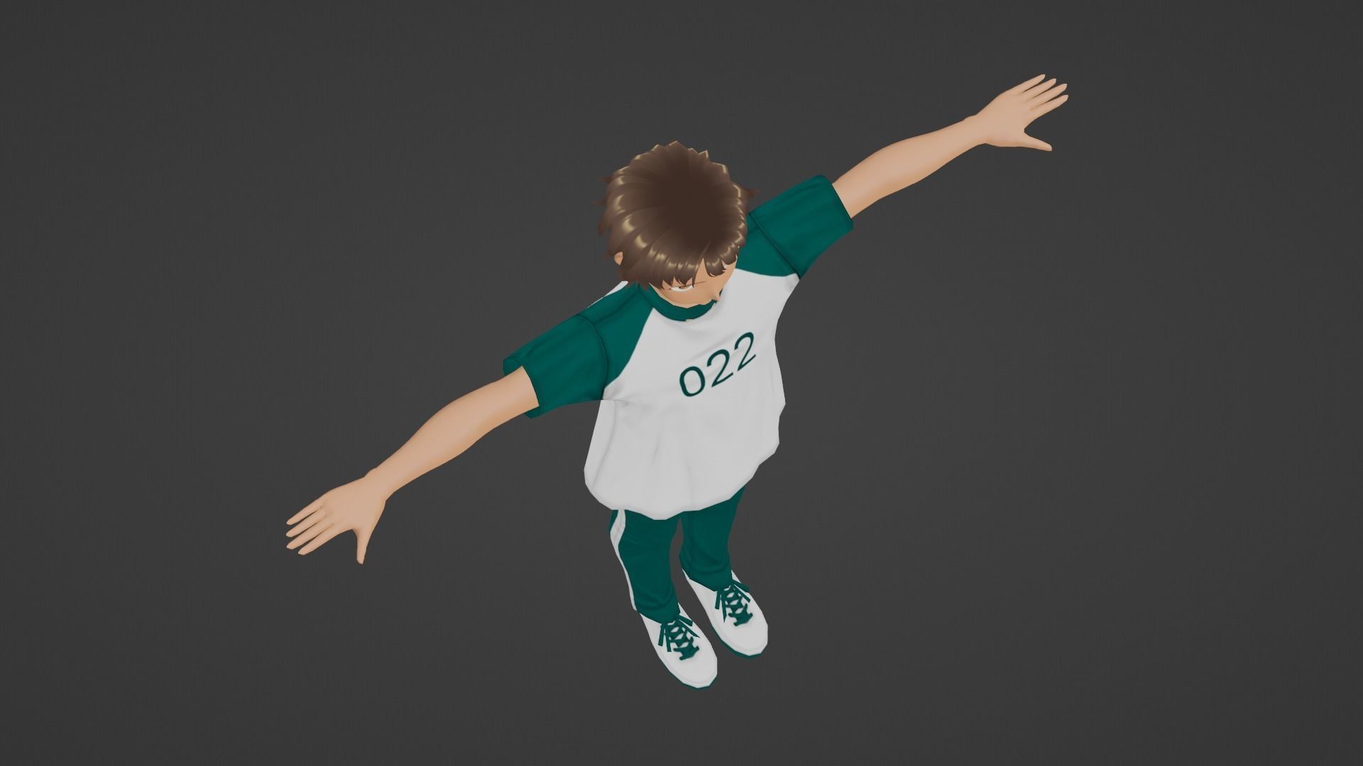 Squid Game - Player Low-poly 3D model_5