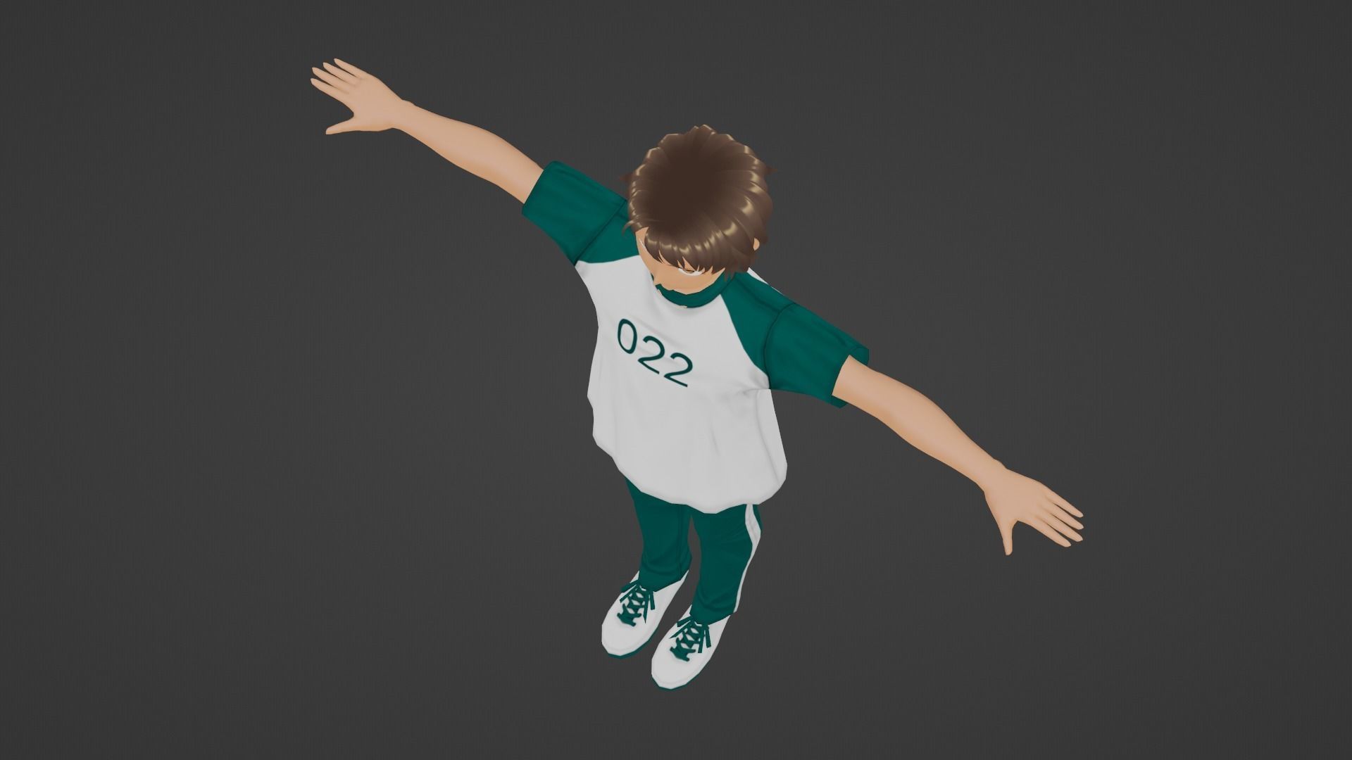 Squid Game - Player Low-poly 3D model_3