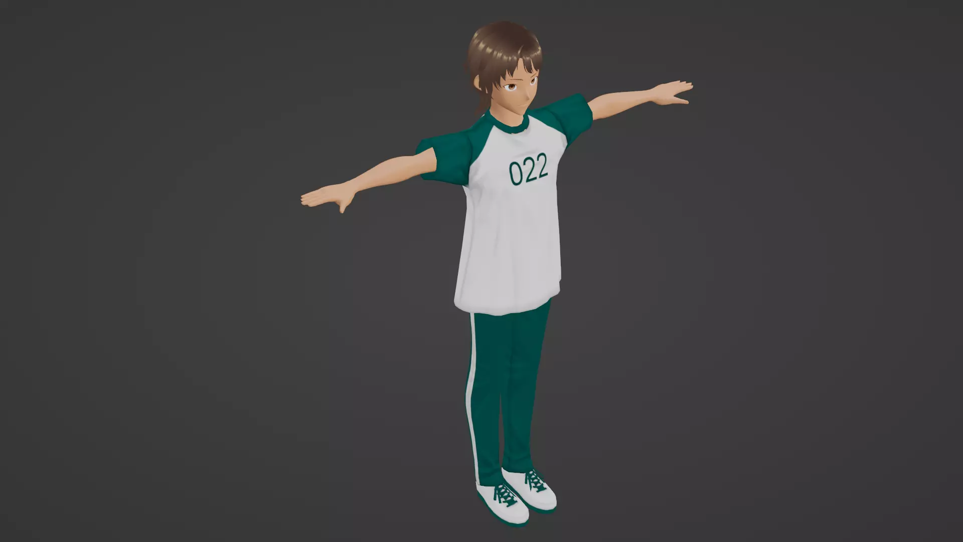 Squid Game - Player Low-poly 3D model_0